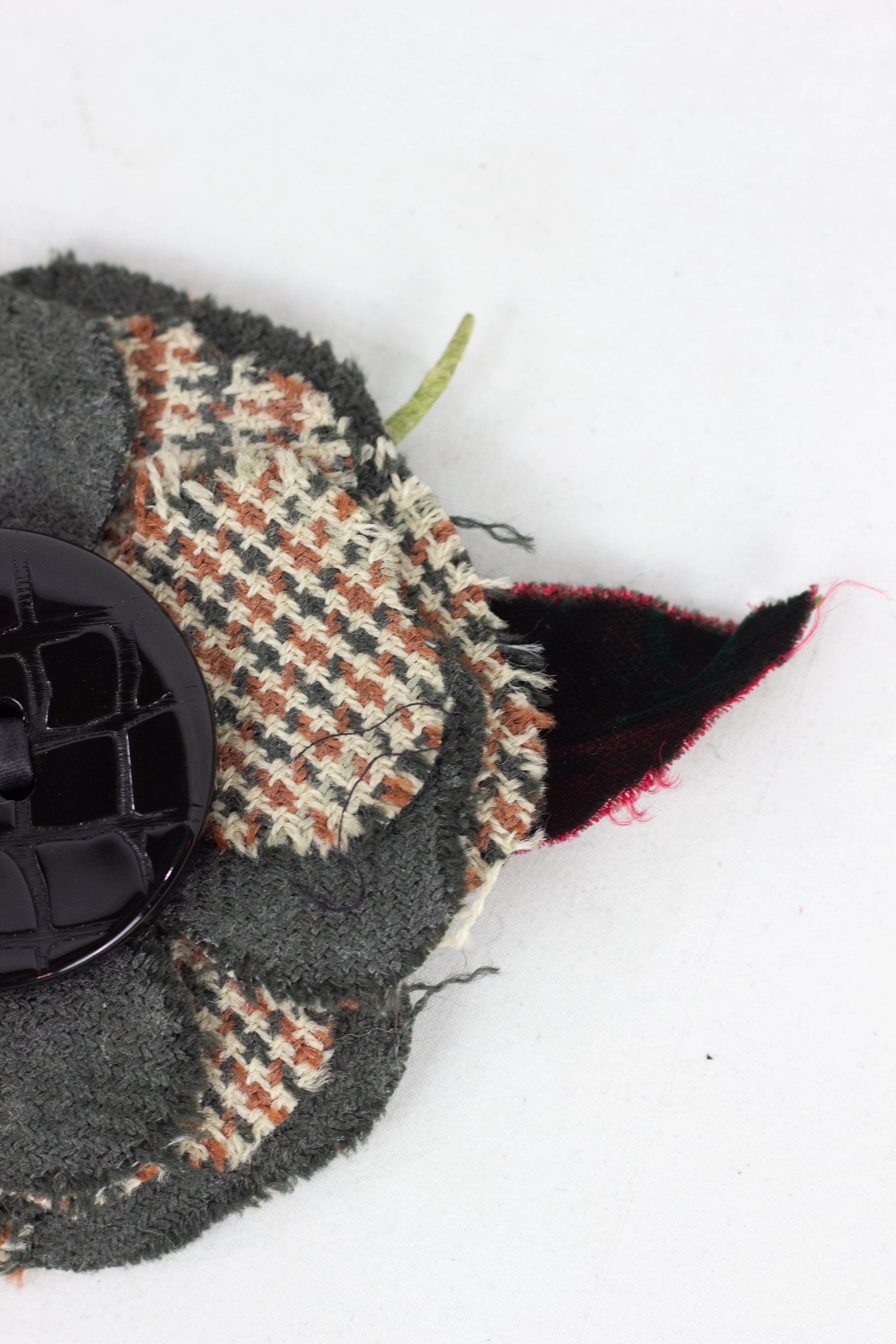 Tweed Flower Pin