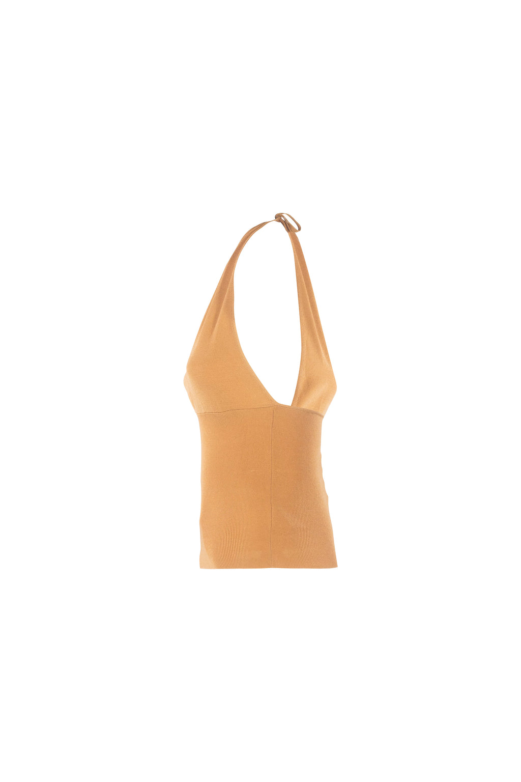 Halterneck Knit Twin Set Caramel Cardigan