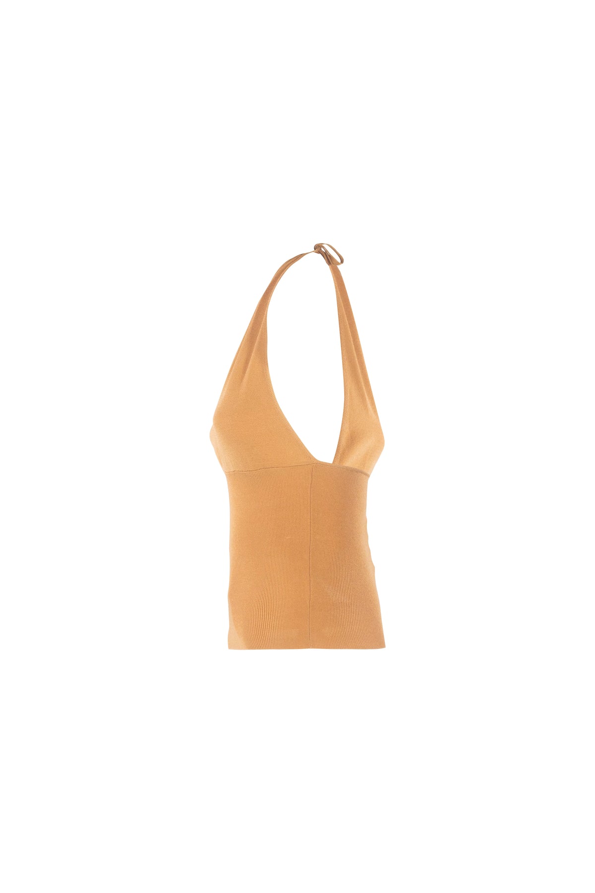 Halterneck Knit Twin Set Caramel Cardigan