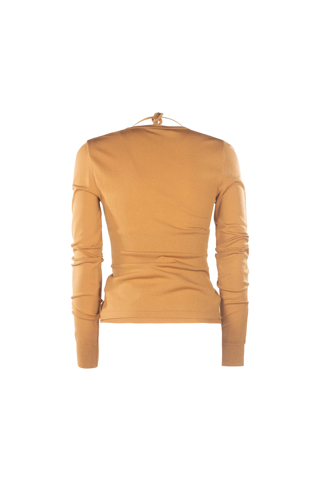 Halterneck Knit Twin Set Caramel Cardigan