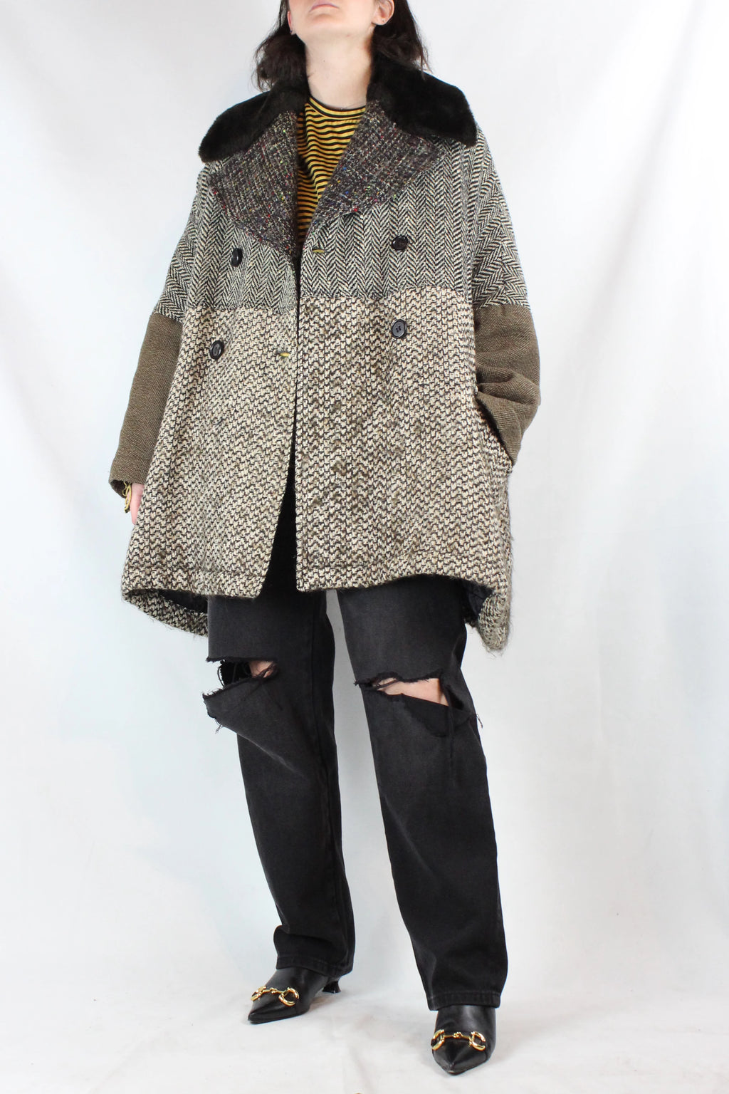 Vintage Wool Patchwork Coat