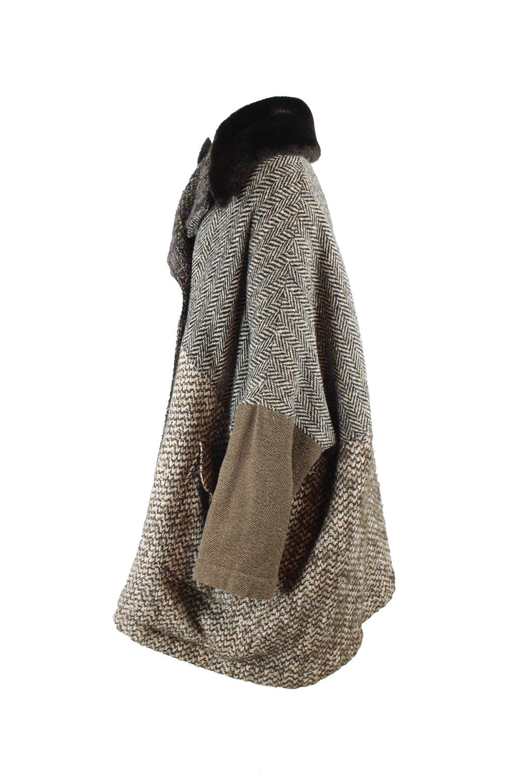 Vintage Wool Patchwork Coat