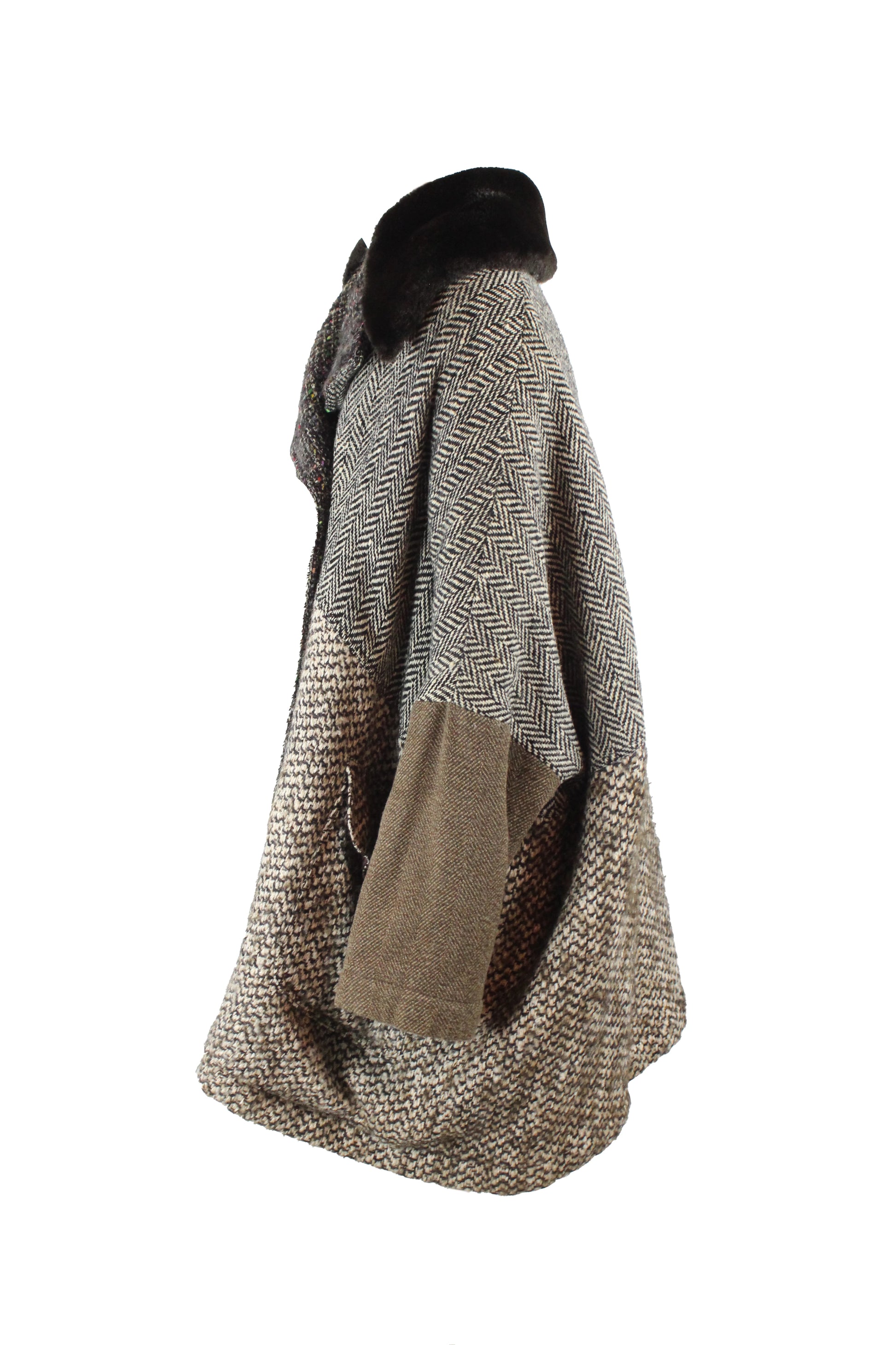 Vintage Wool Patchwork Coat