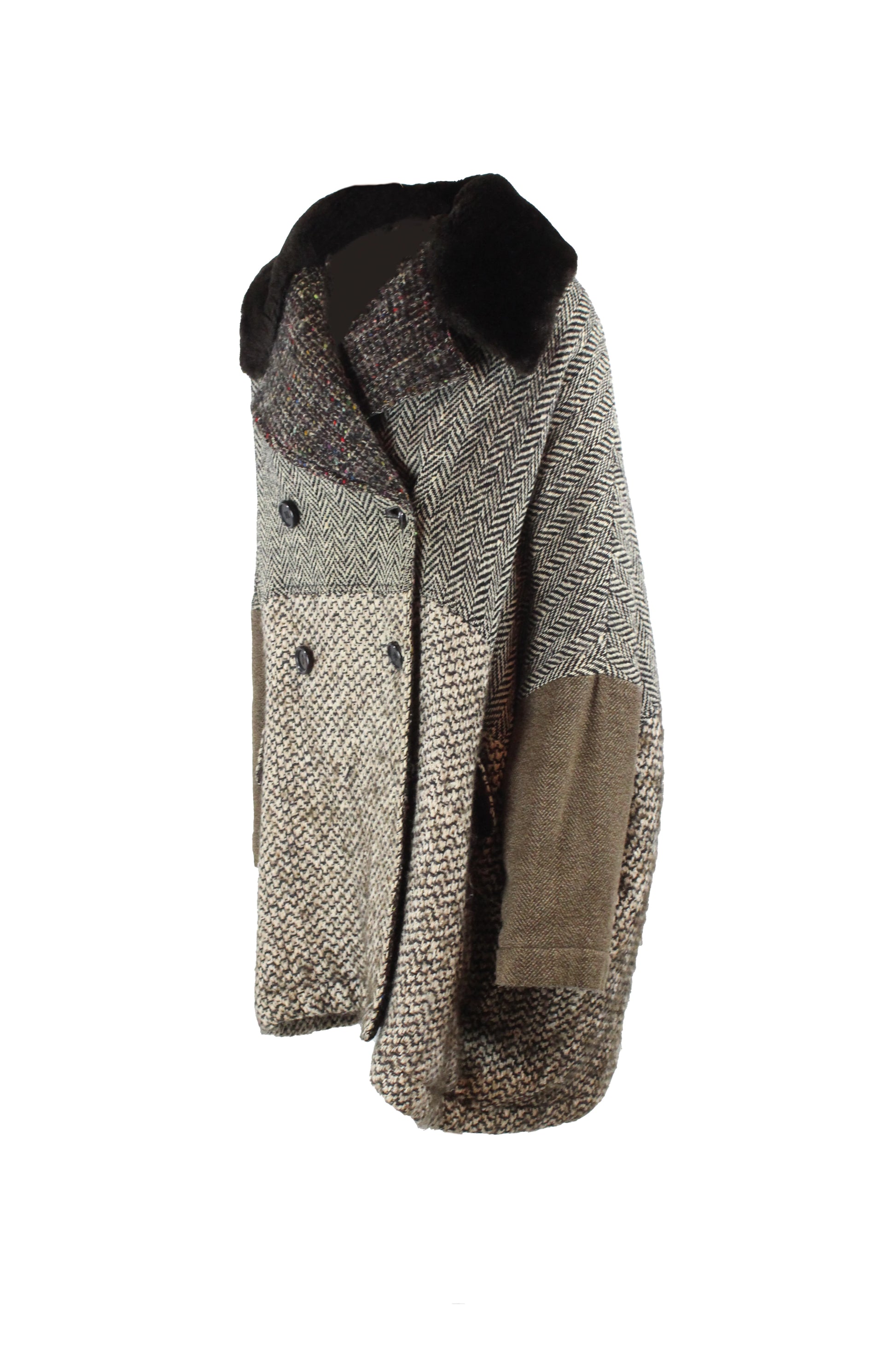 Vintage Wool Patchwork Coat