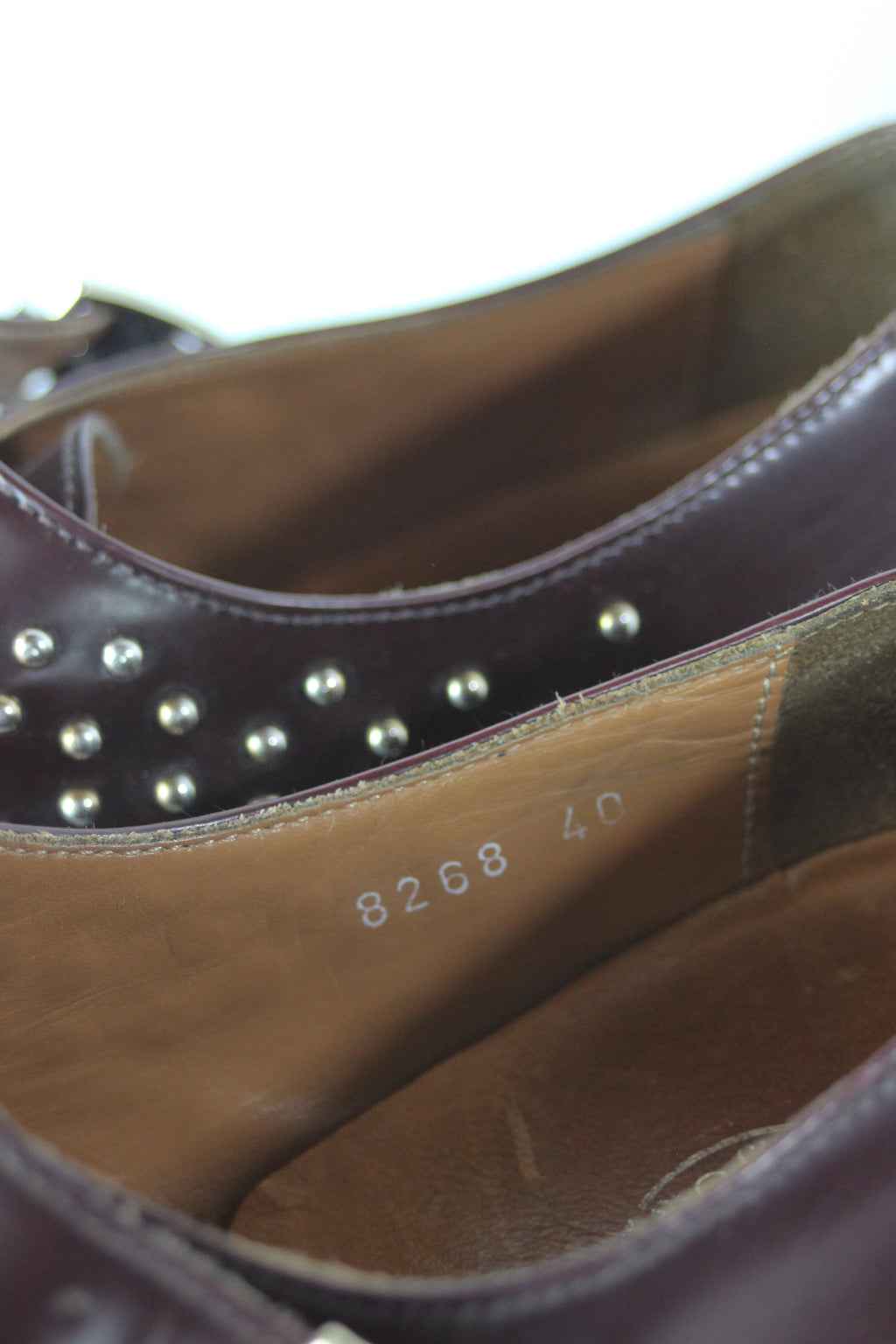 Leather studded brogues