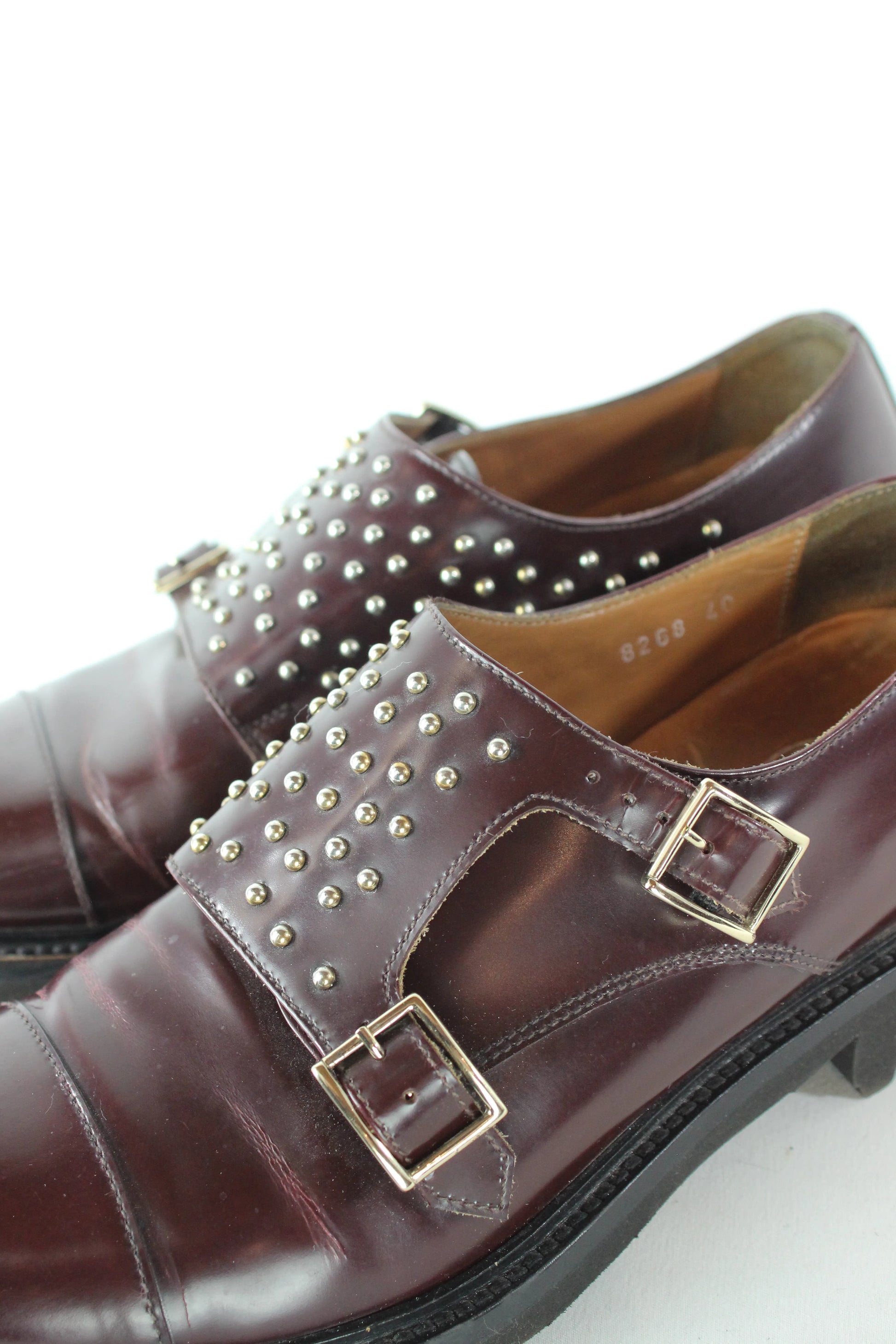 Leather studded brogues
