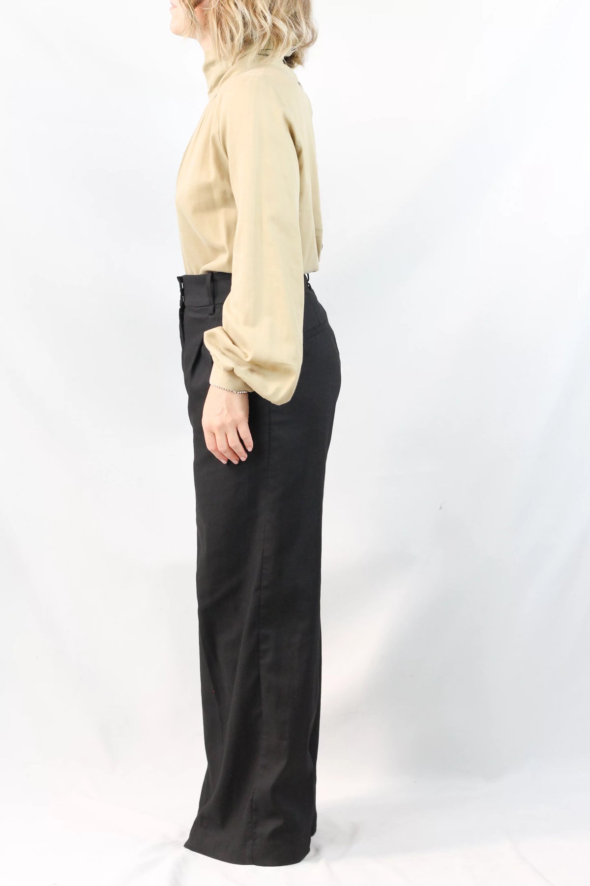 Silk Gathered Turtleneck Blouse FW2015
