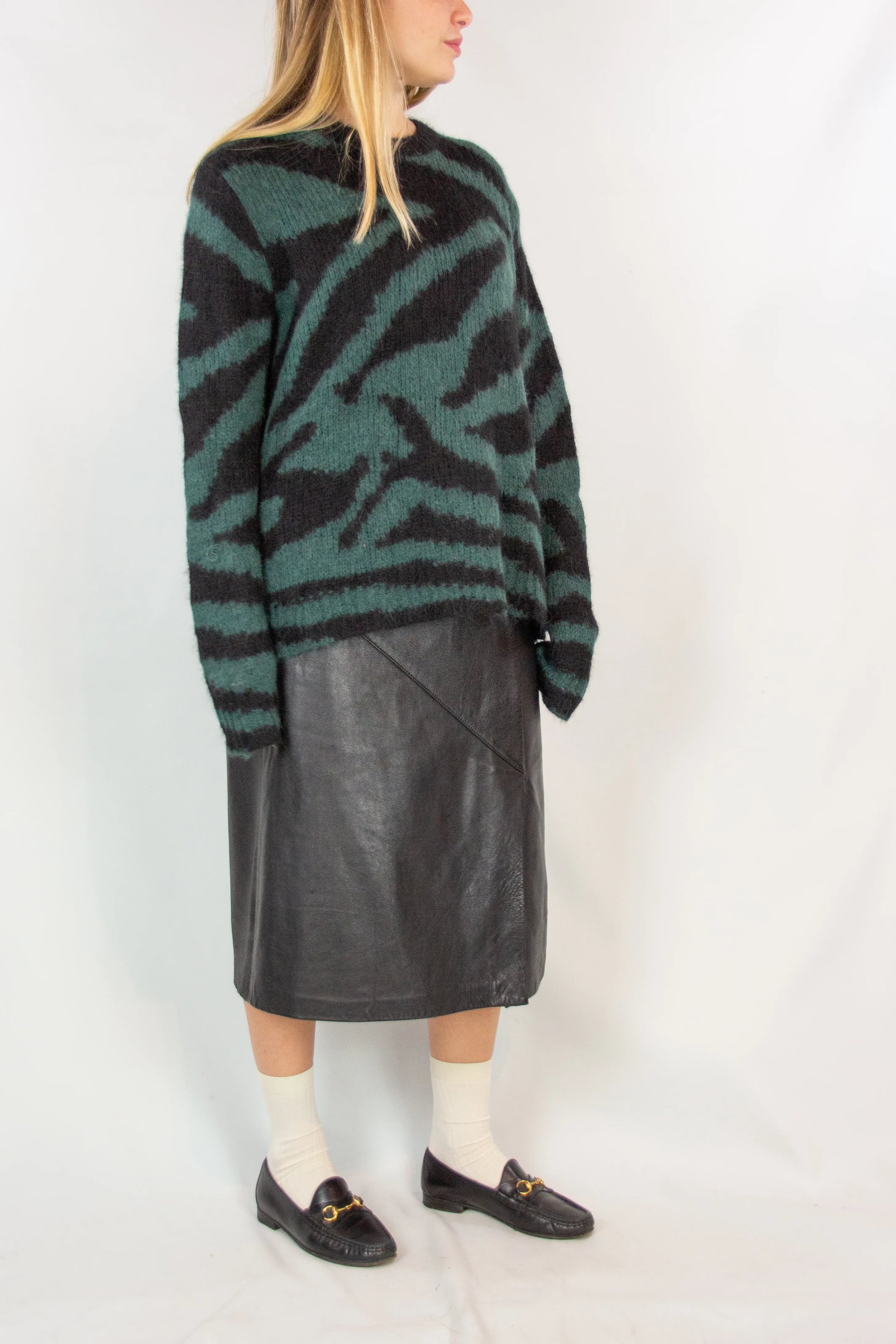 Zebra print maxi sweater FW2022