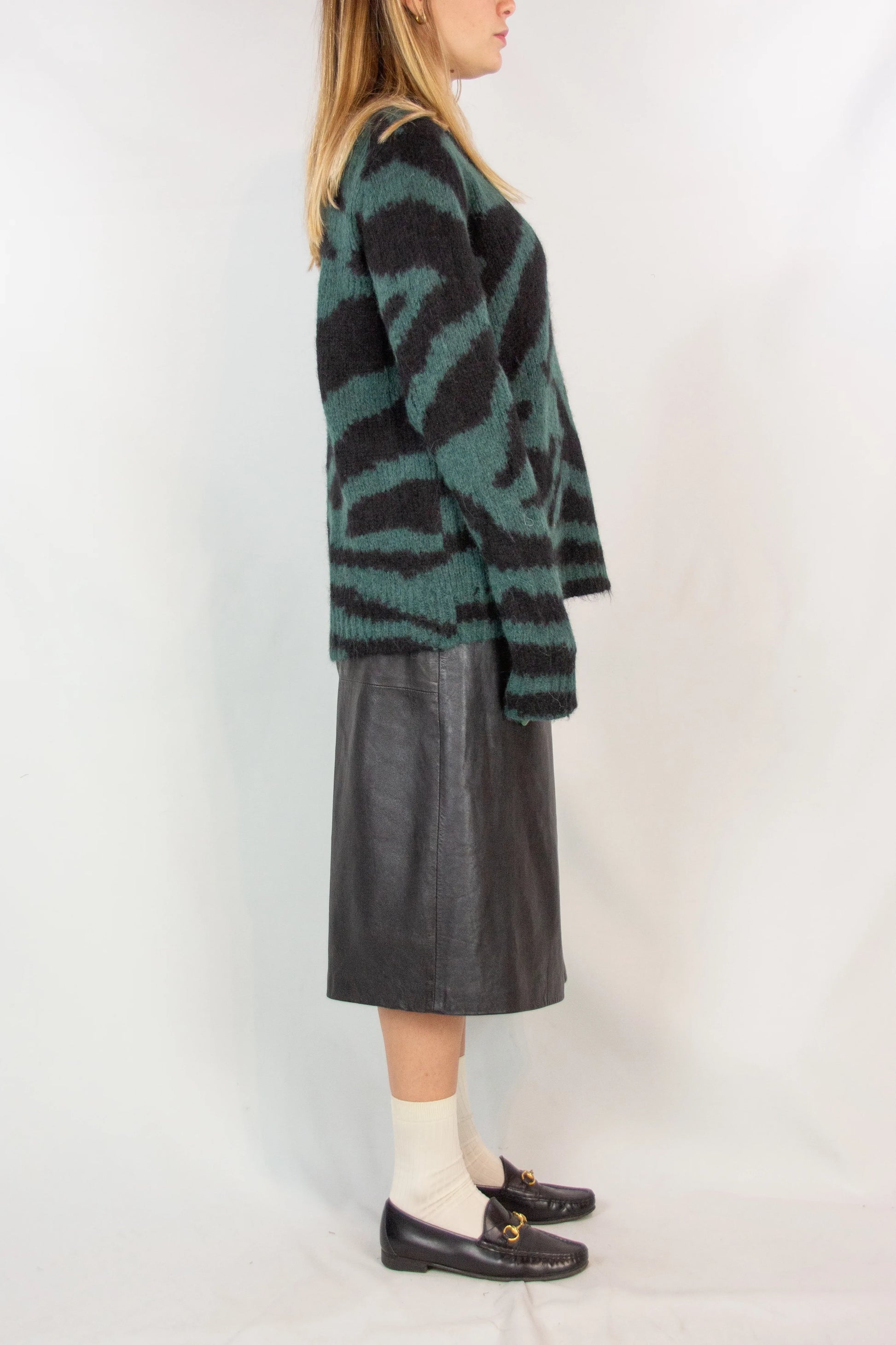 Zebra print maxi sweater FW2022