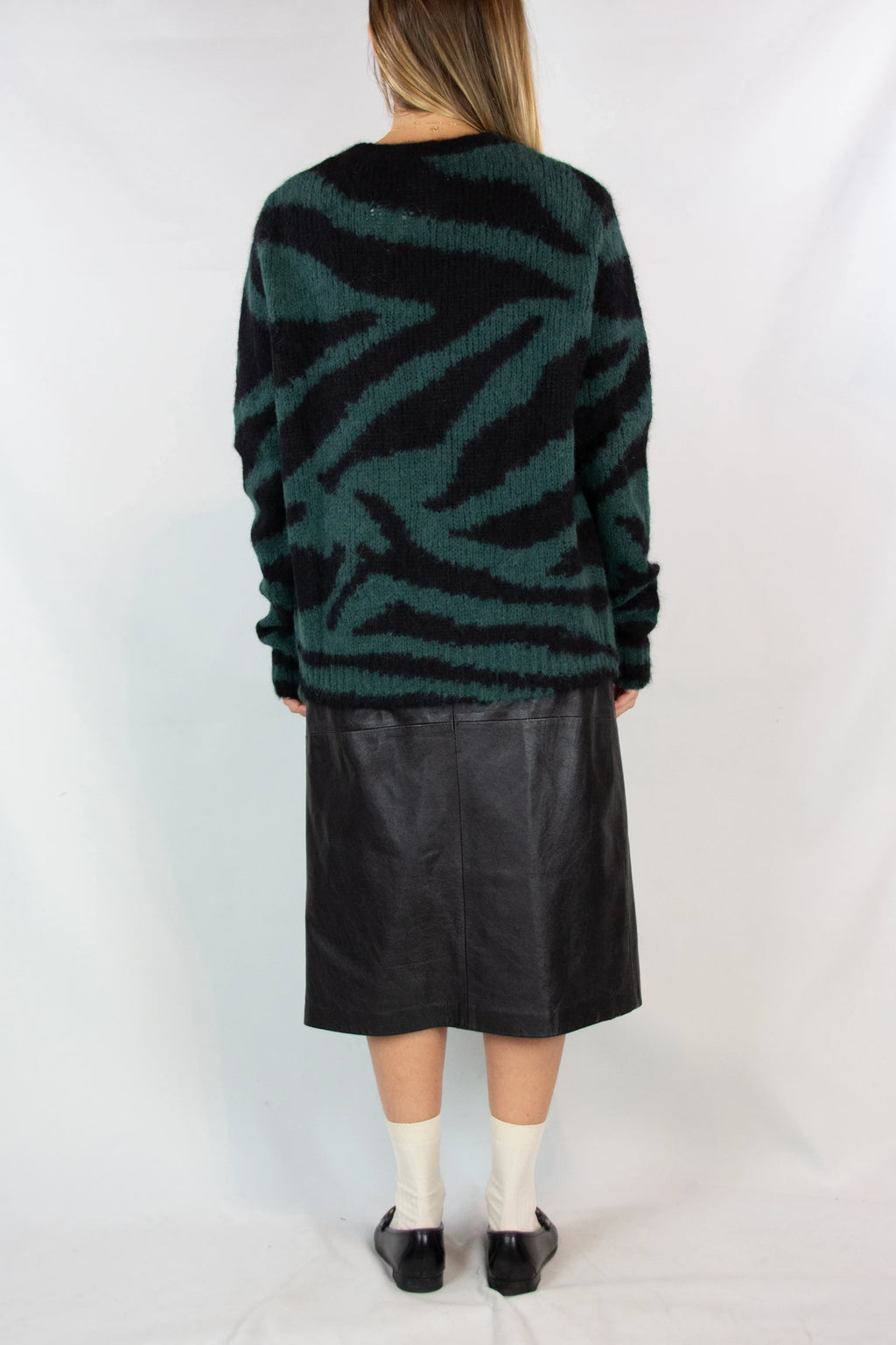 Zebra print maxi sweater FW2022