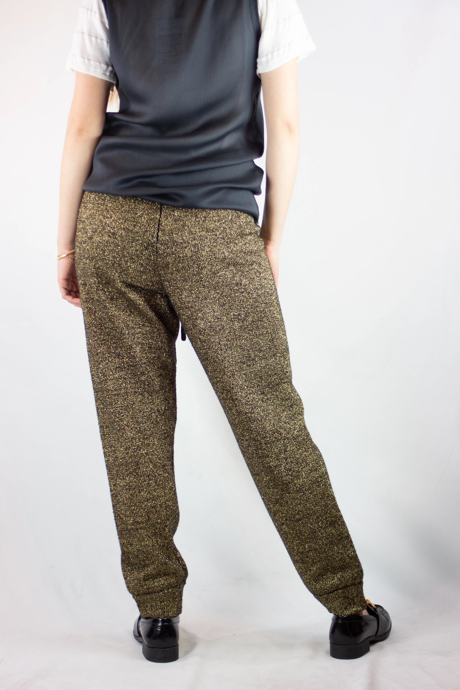 Golden Lurex Jogger Pants