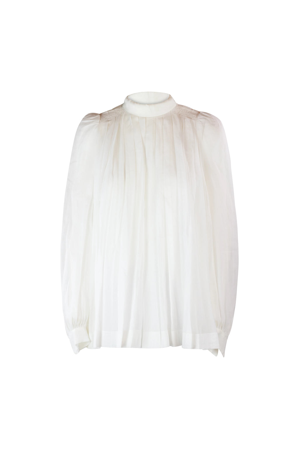 Cotton Shirt with Pleats