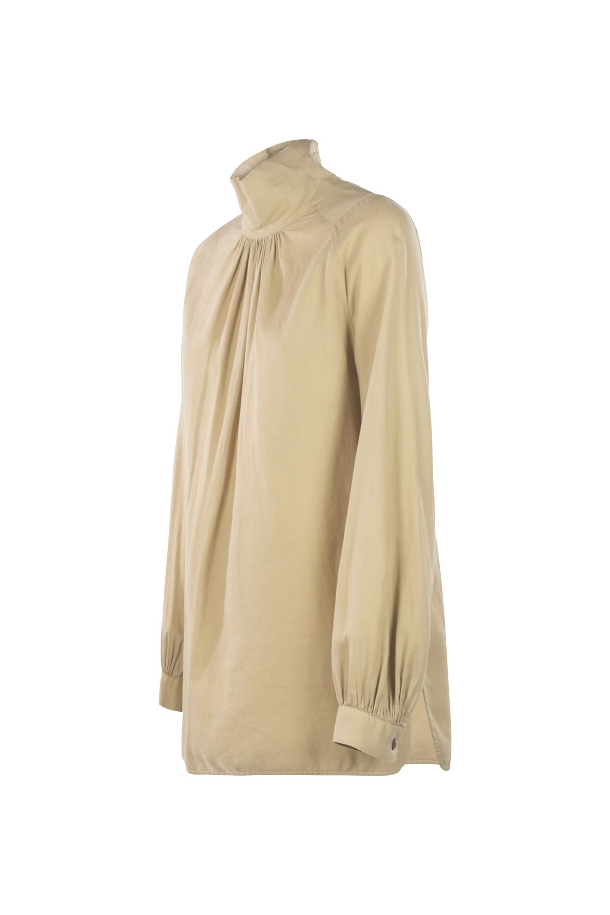 Silk Gathered Turtleneck Blouse FW2015