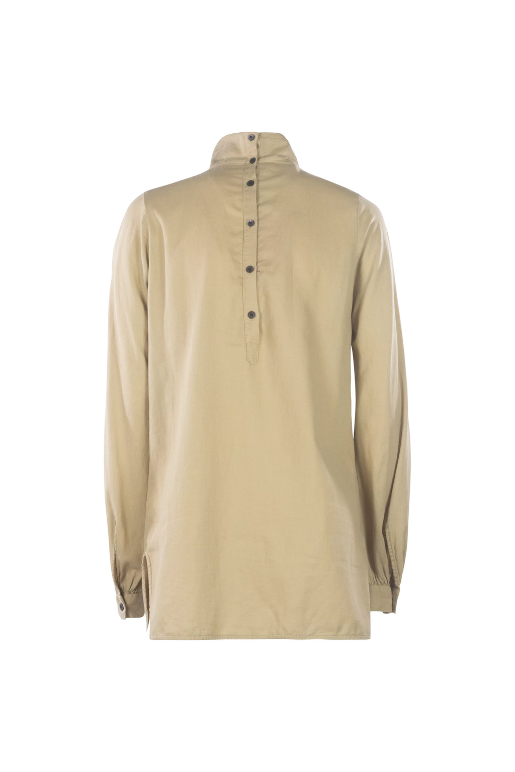 Silk Gathered Turtleneck Blouse FW2015