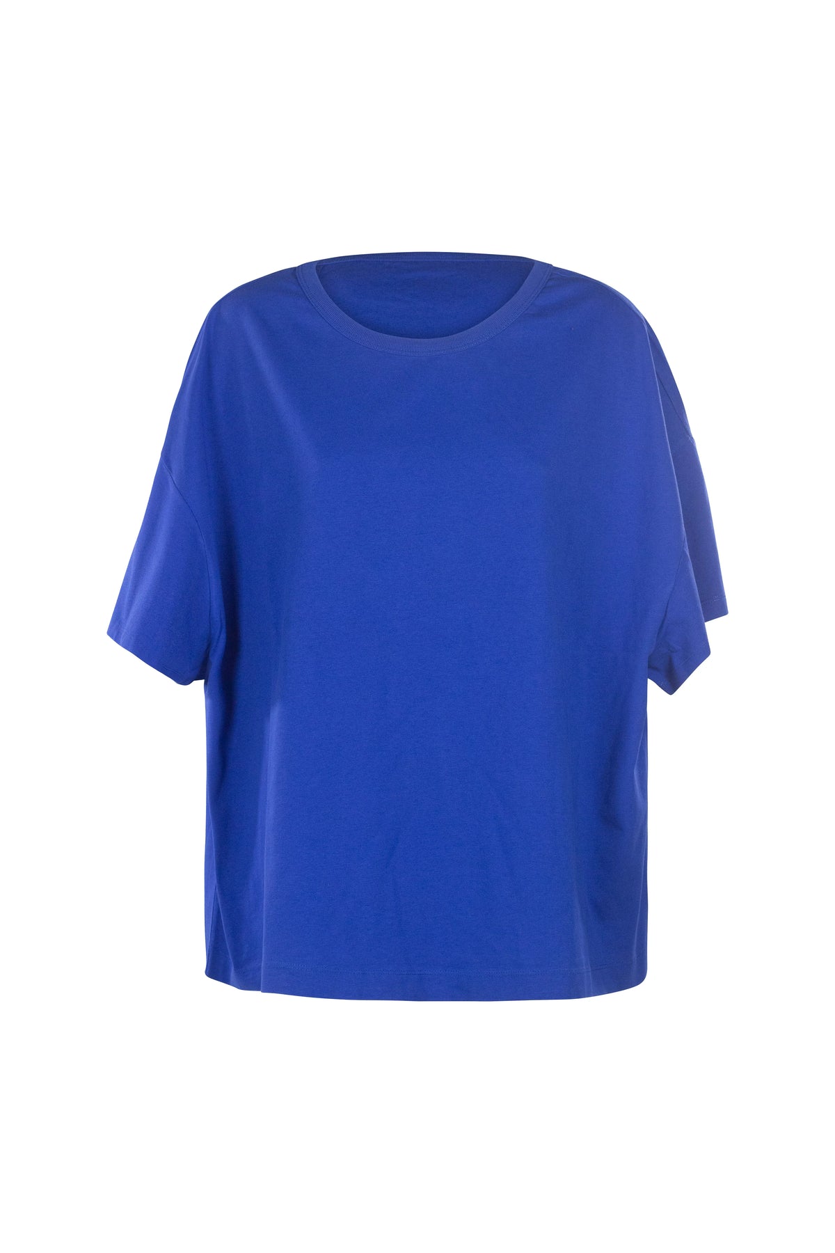Oversized Cotton T-Shirt in Cobalt Blue