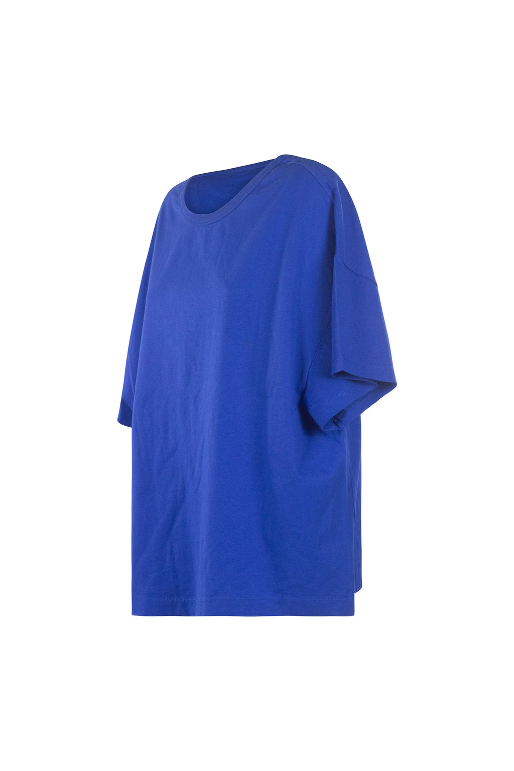 Oversized Cotton T-Shirt in Cobalt Blue
