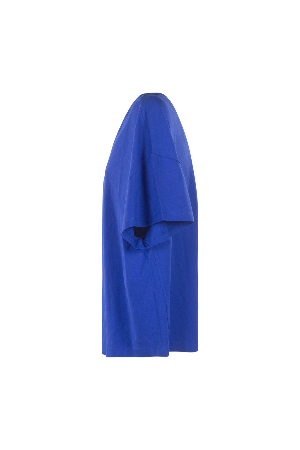 Oversized Cotton T-Shirt in Cobalt Blue
