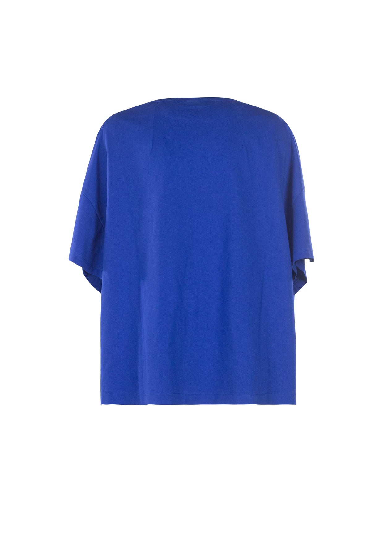 Oversized Cotton T-Shirt in Cobalt Blue
