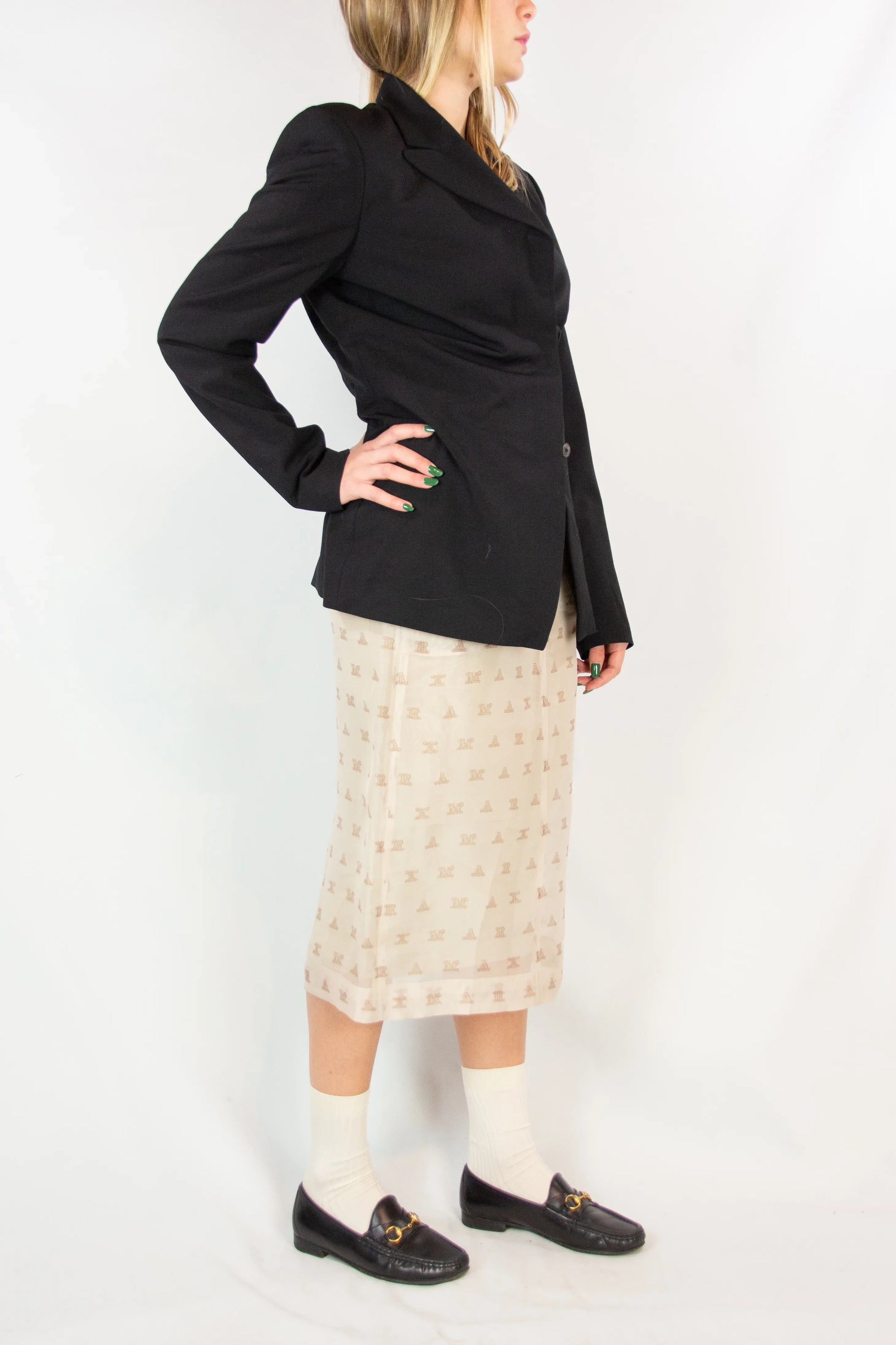 Vintage Blazer with Ruched Back Detail