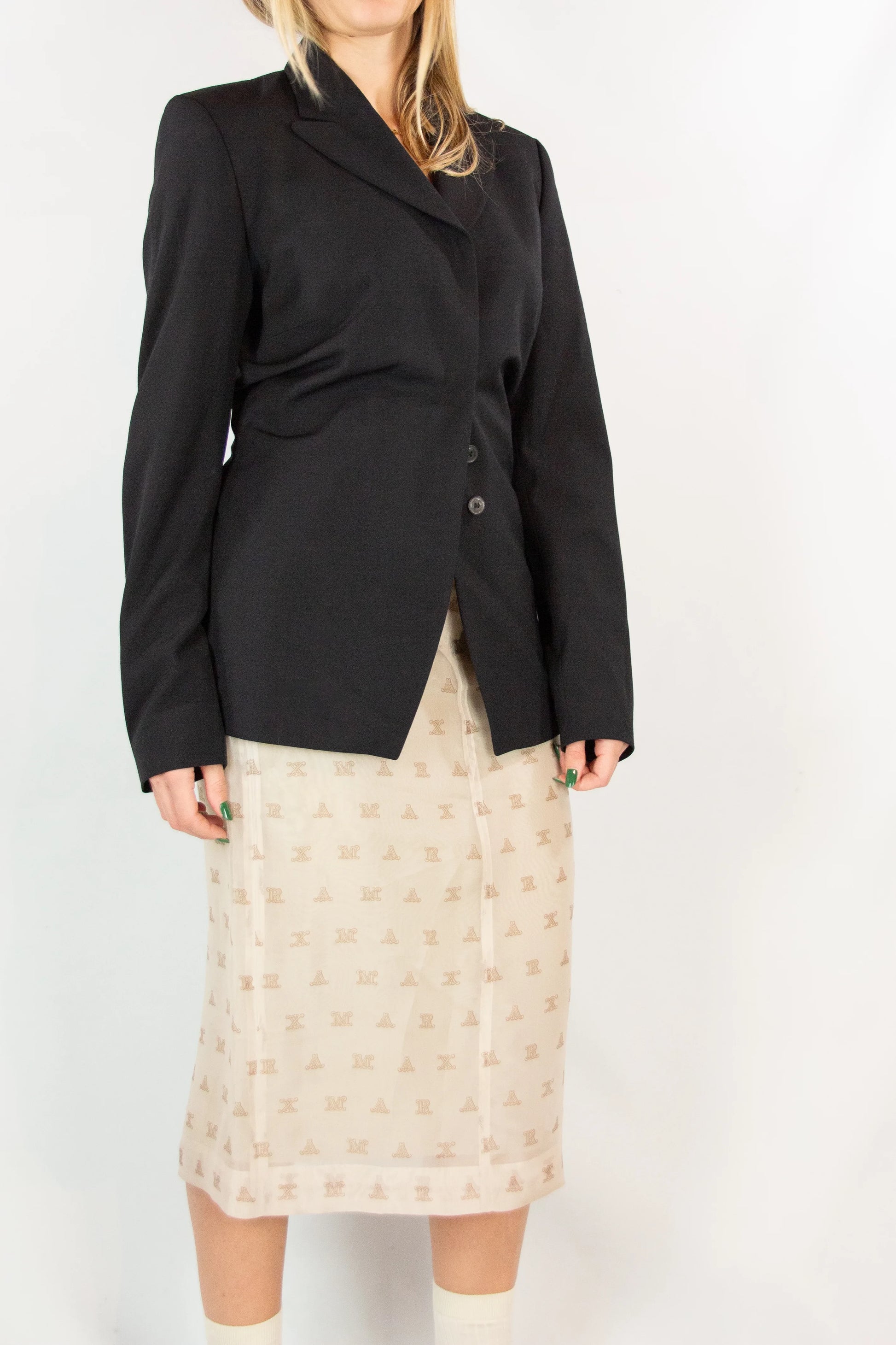 Vintage Blazer with Ruched Back Detail