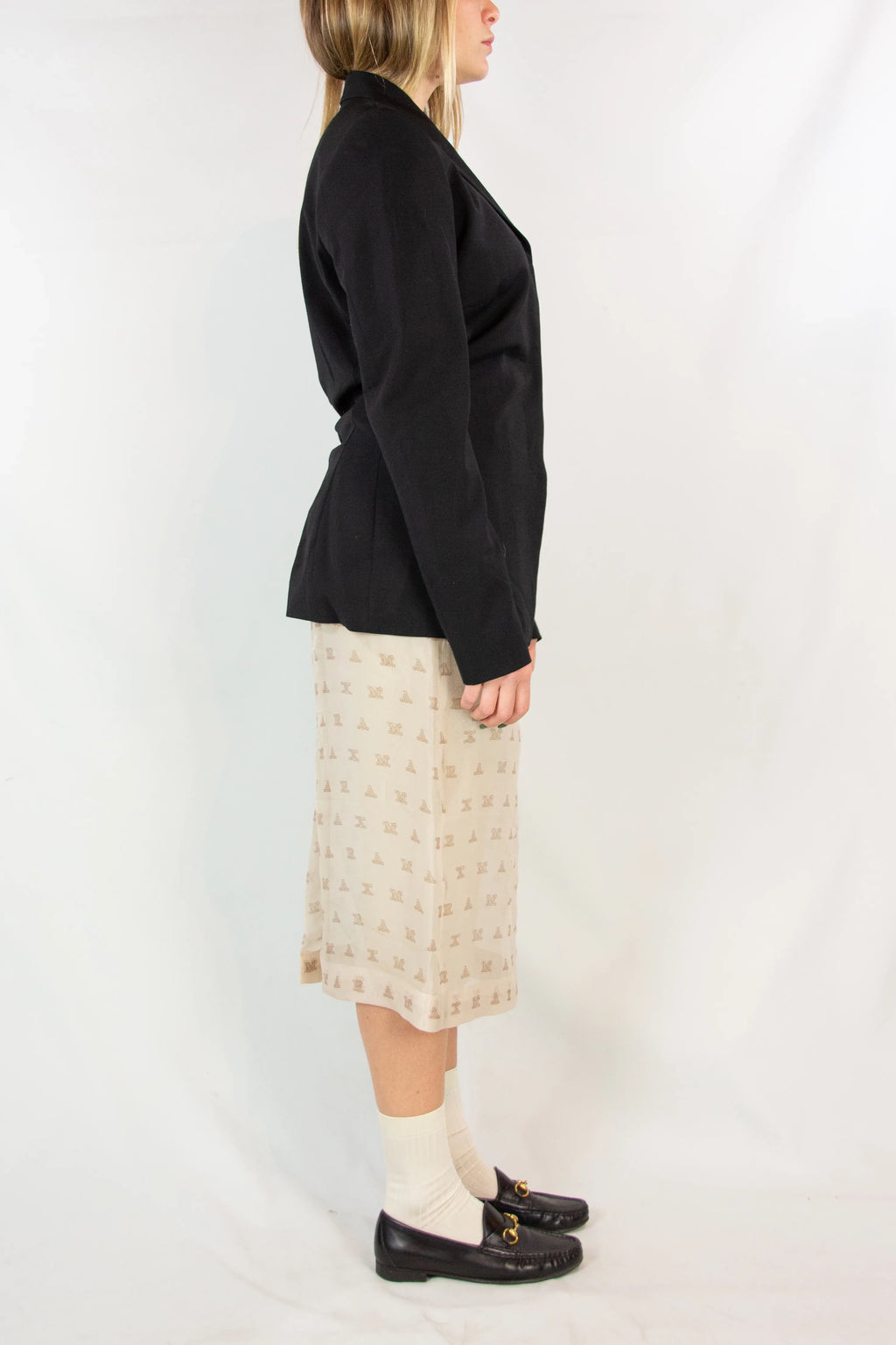 Vintage Blazer with Ruched Back Detail