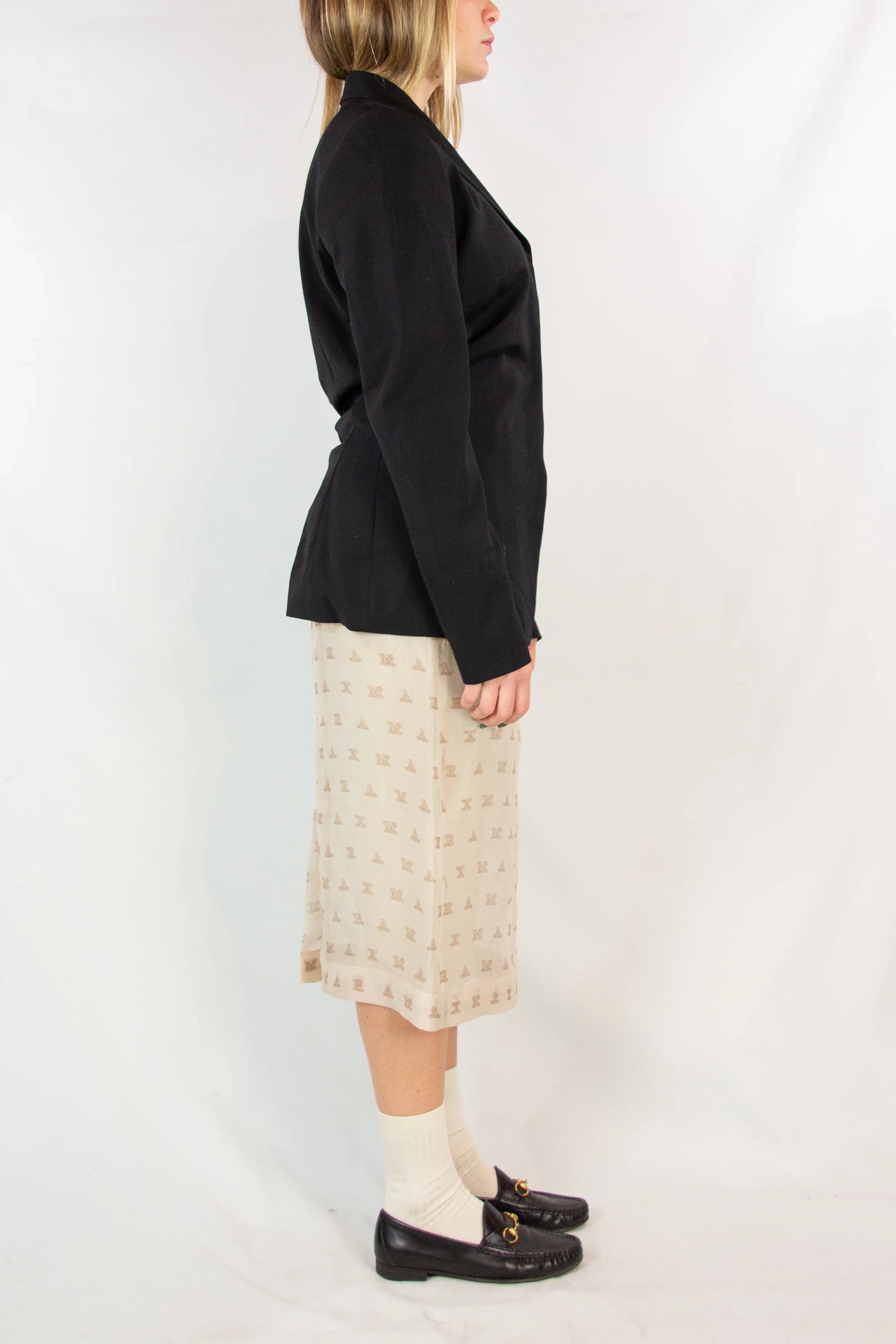 Vintage Blazer with Ruched Back Detail