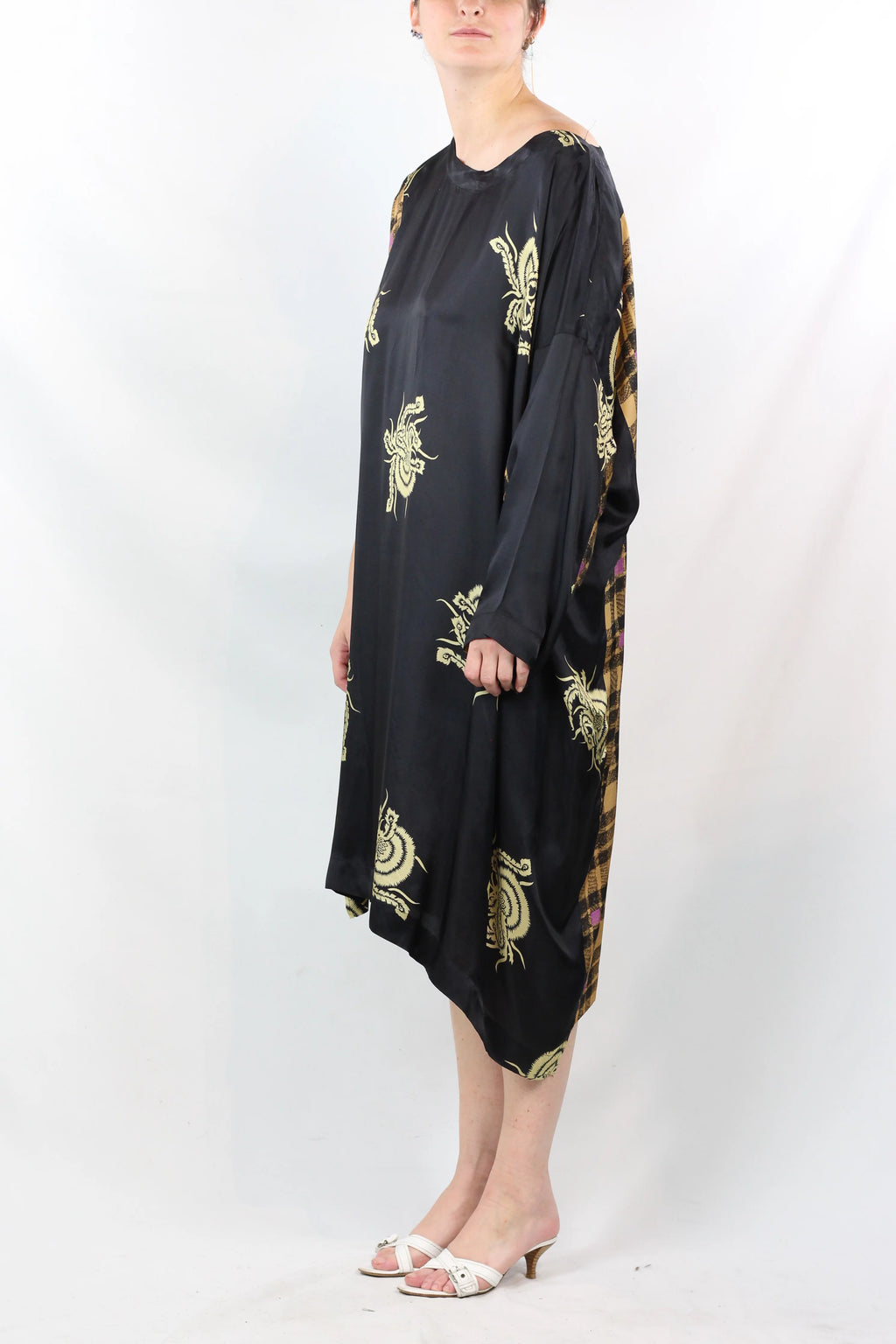 Silk Maxi Chemisier Dress