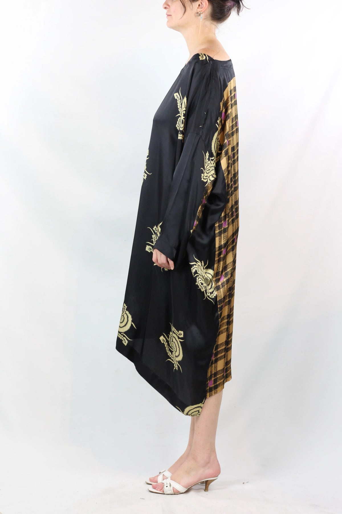 Silk Maxi Chemisier Dress