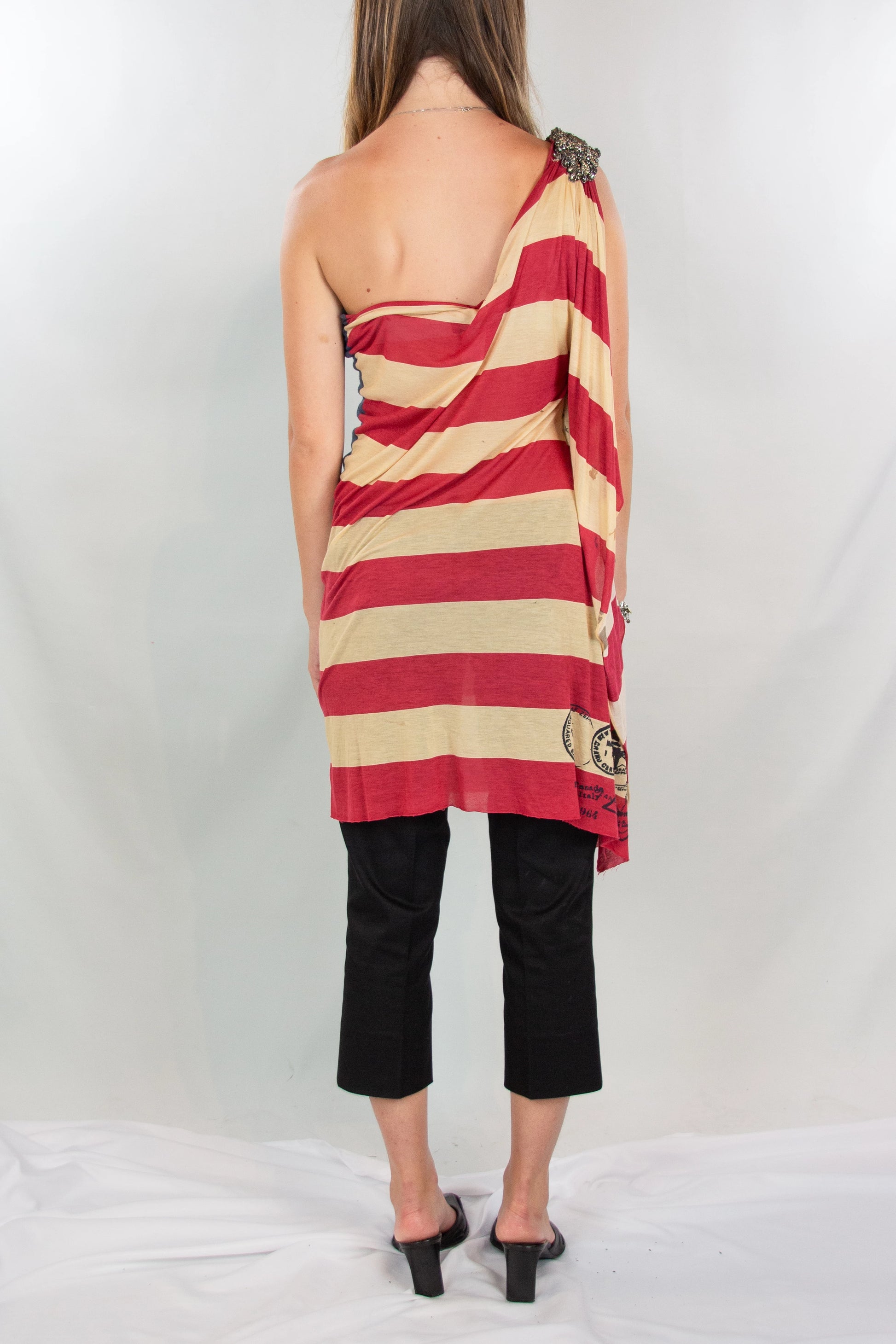 American Flag One-Shoulder Top SS2012