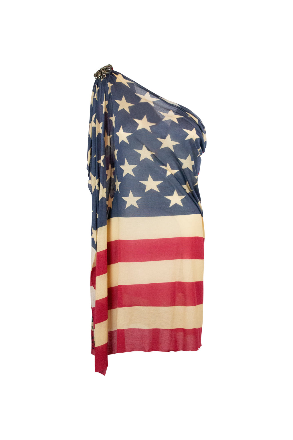 American Flag One-Shoulder Top SS2012