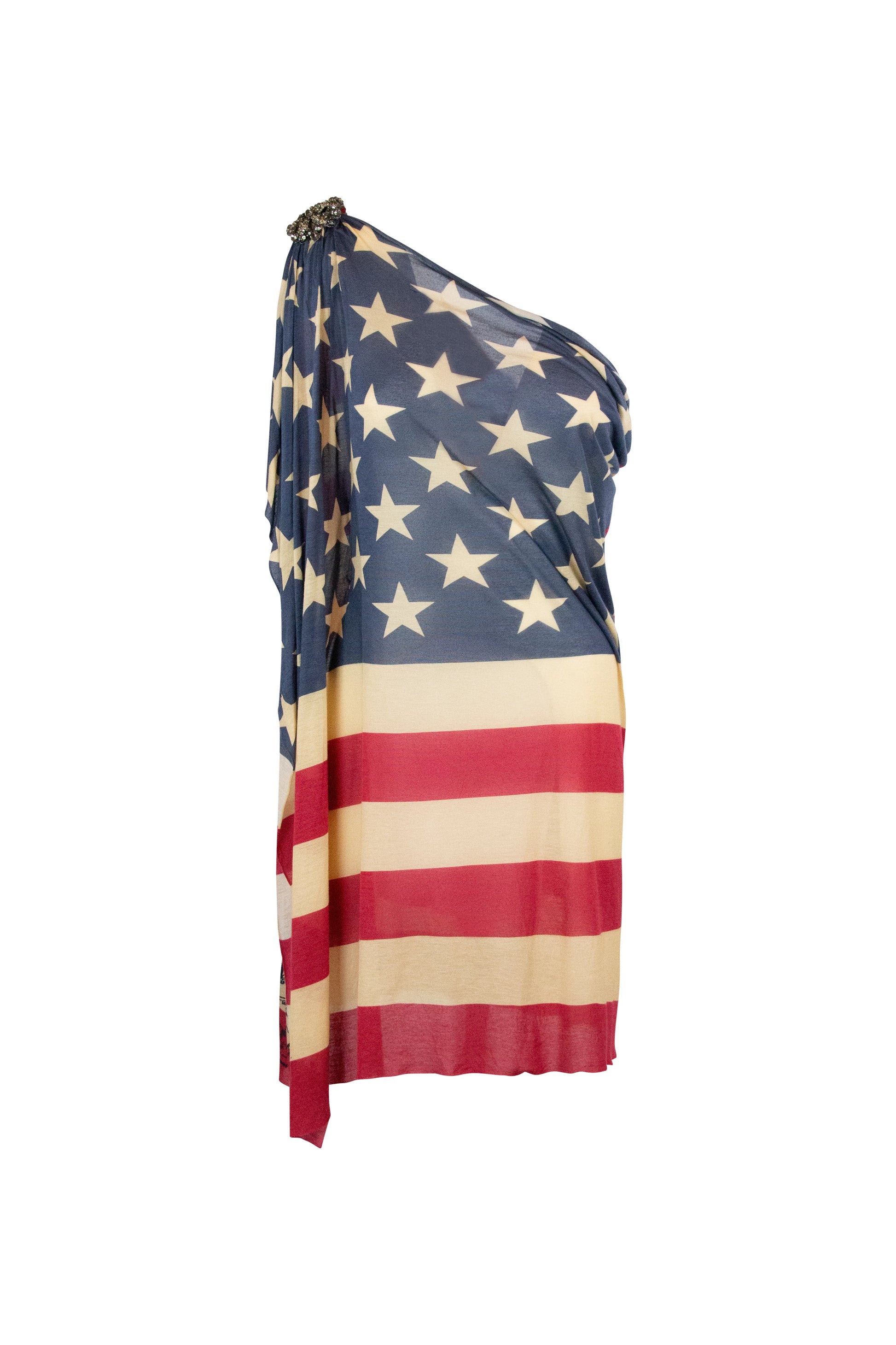 American Flag One-Shoulder Top SS2012