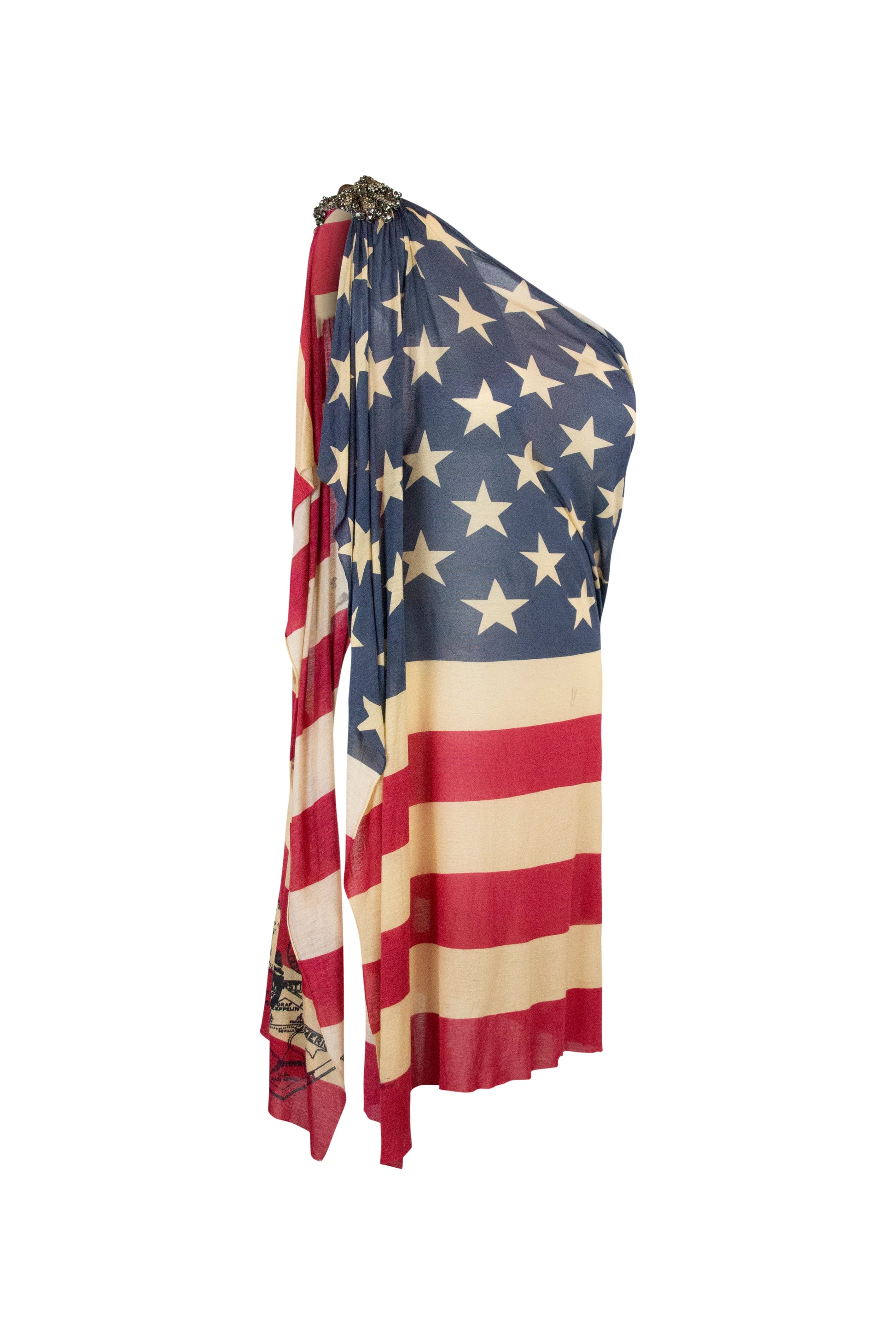 American Flag One-Shoulder Top SS2012