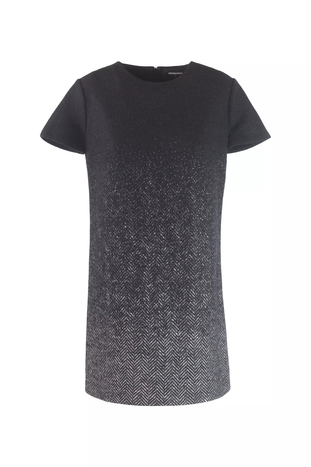 Wool Herringbone Ombré Mini Dress