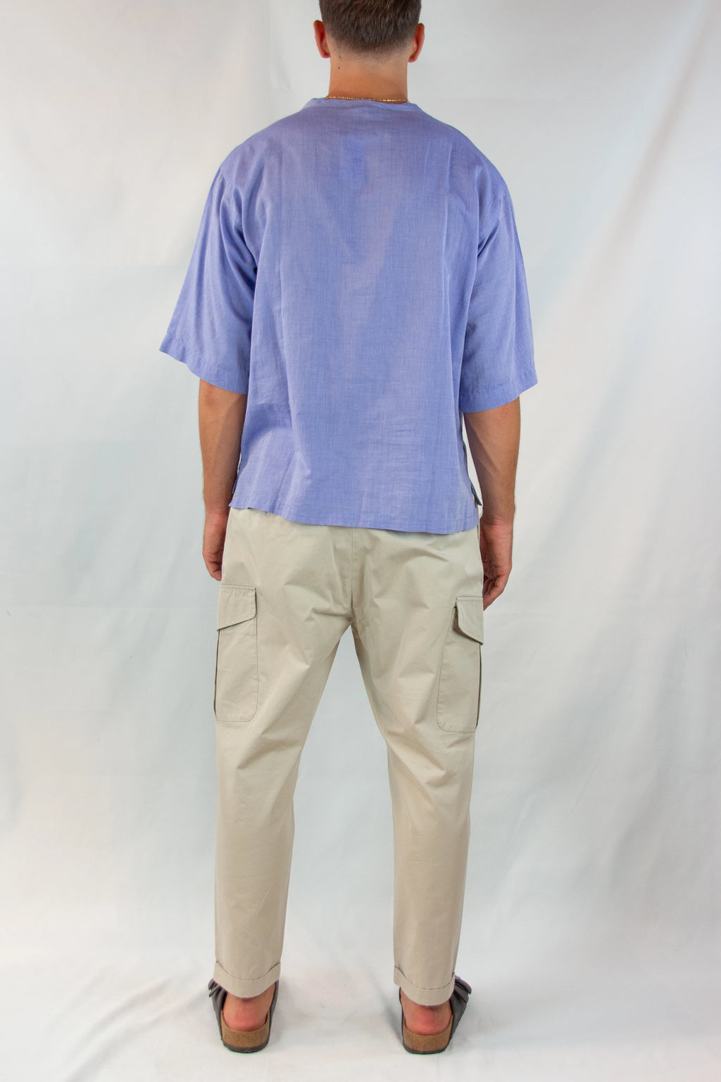 Beige Slim Fit Cargo Trousers