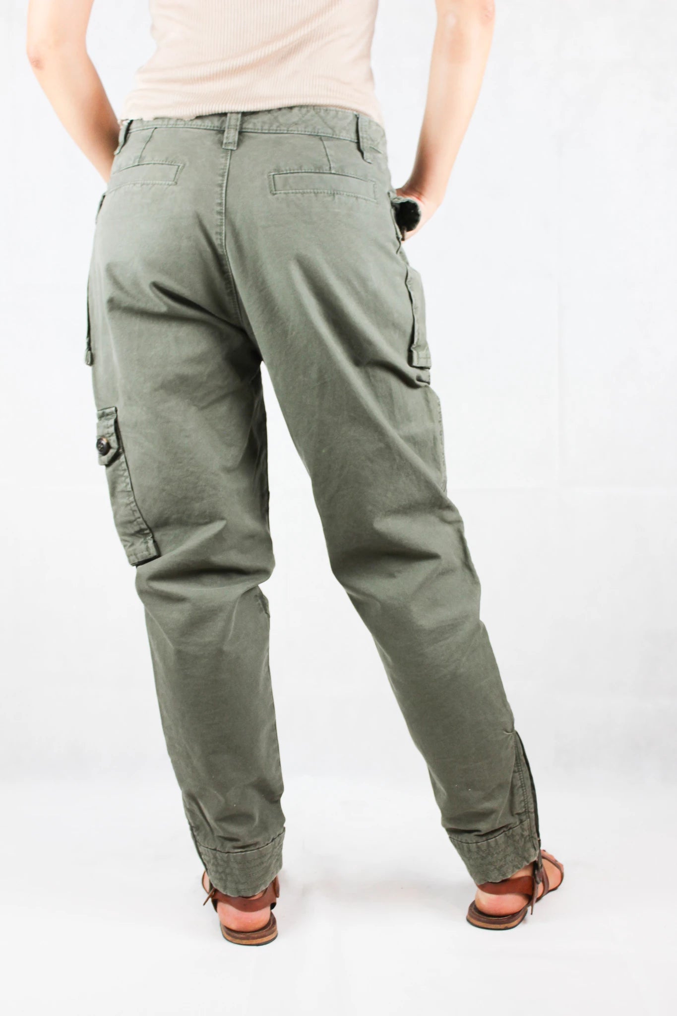 Military green cargo pants