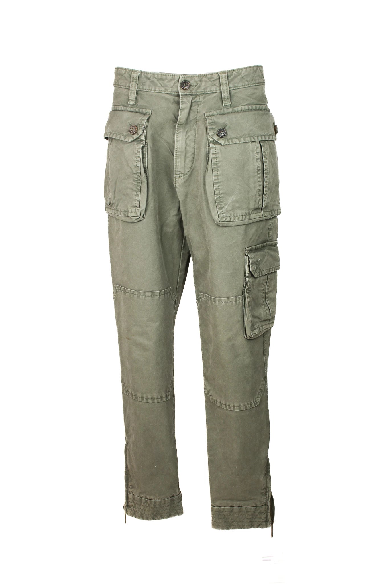 Military green cargo pants