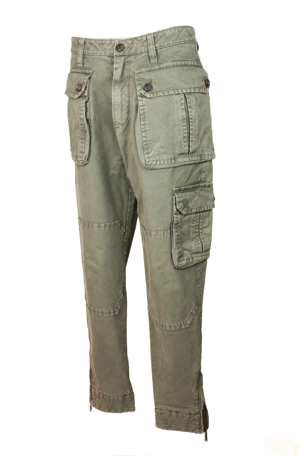 Military green cargo pants