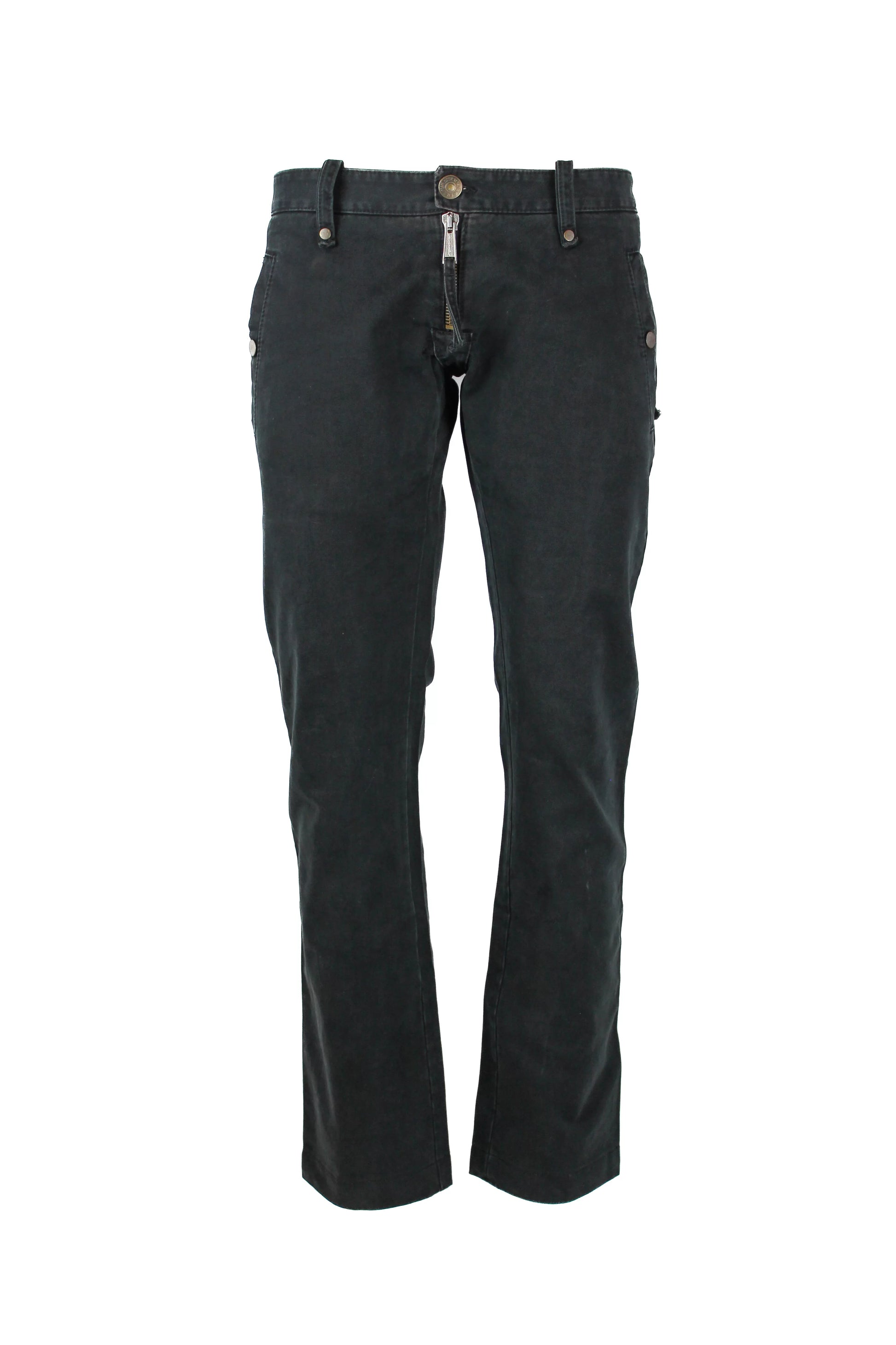 Dark Wash Straight-Leg Trousers