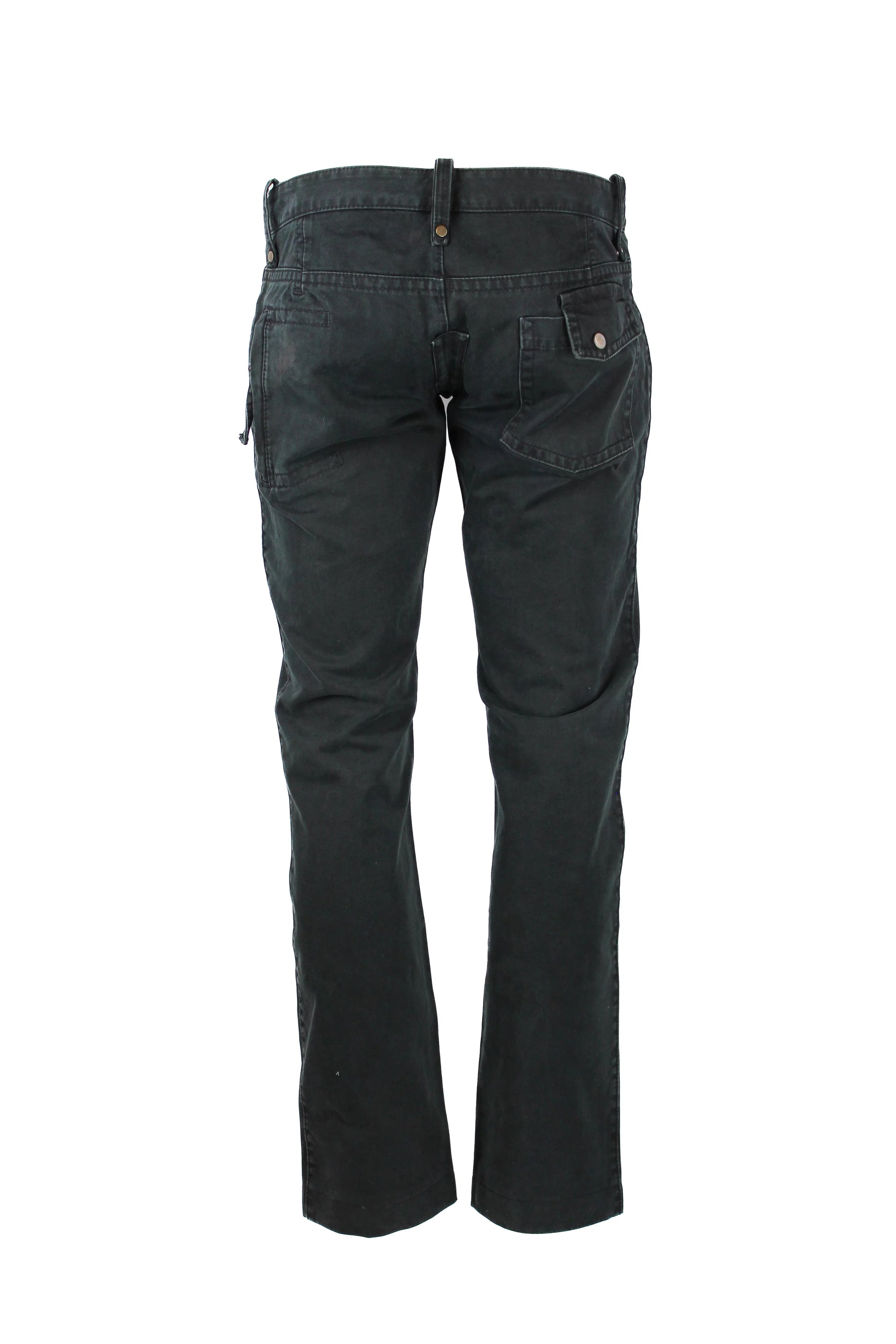 Dark Wash Straight-Leg Trousers