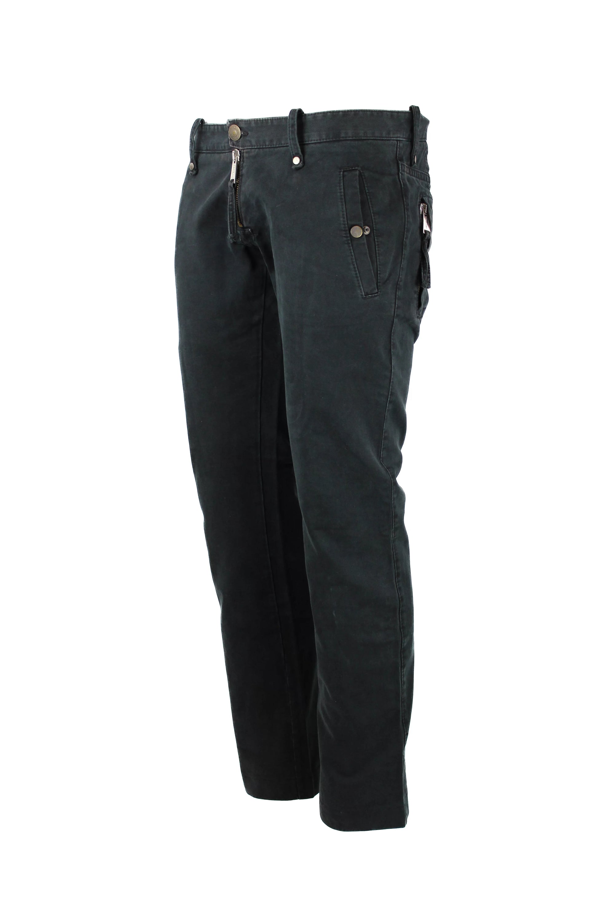 Dark Wash Straight-Leg Trousers