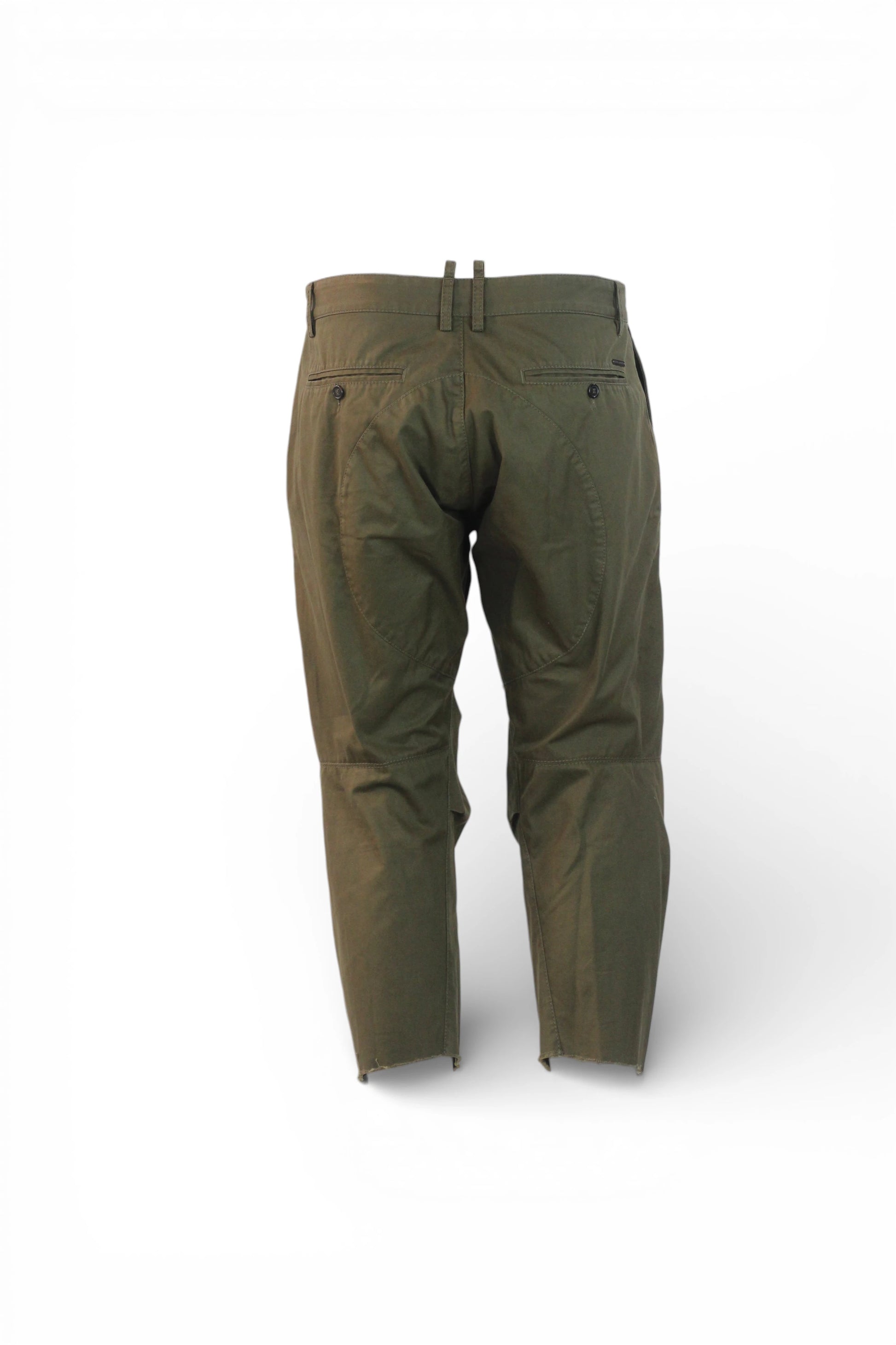 Military Green Cropped Trousers