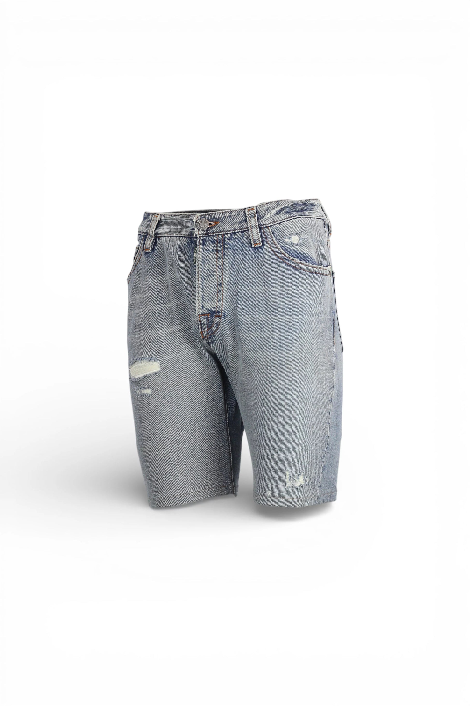Light Wash Denim Bermuda Shorts