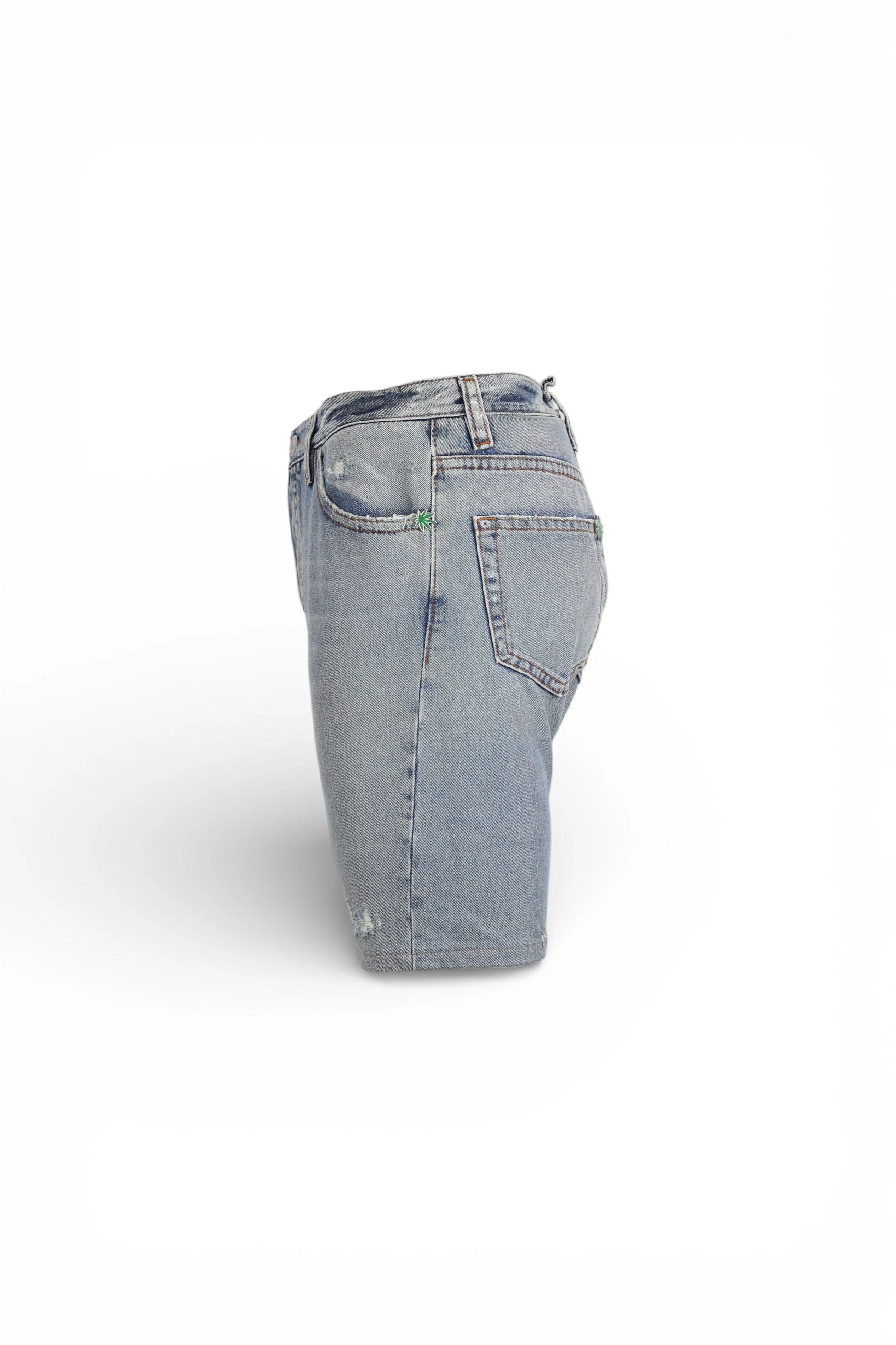 Light Wash Denim Bermuda Shorts