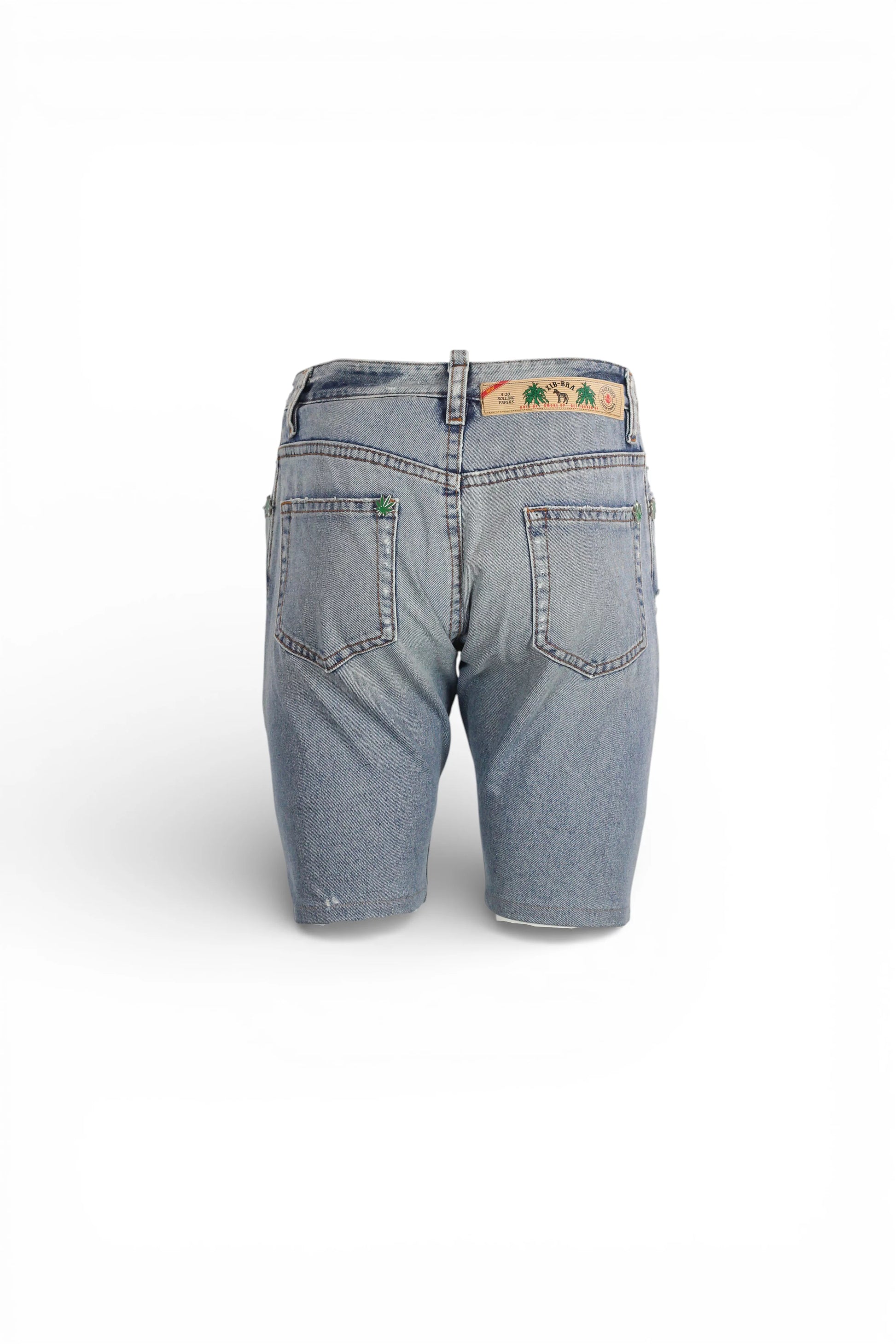 Light Wash Denim Bermuda Shorts