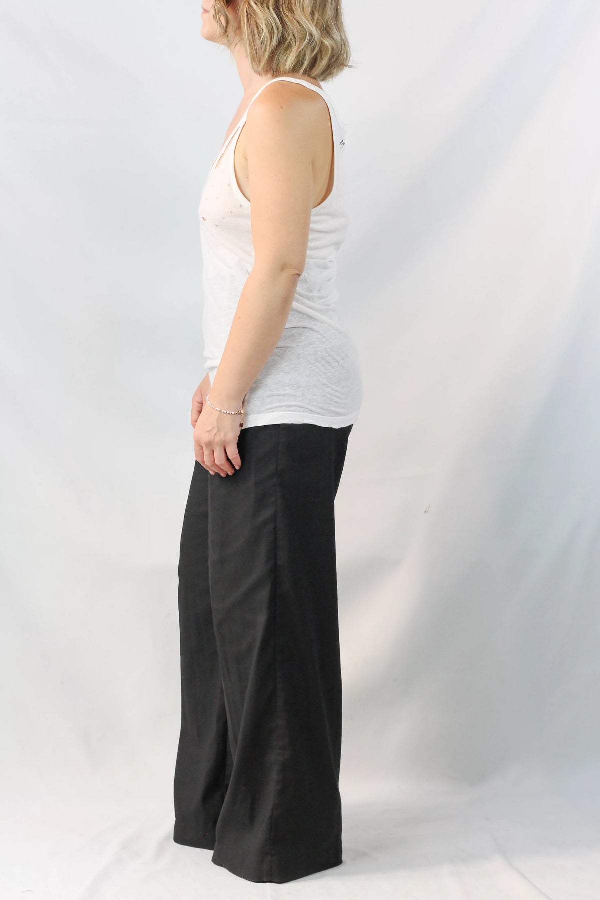 Distressed Cotton Tank Top