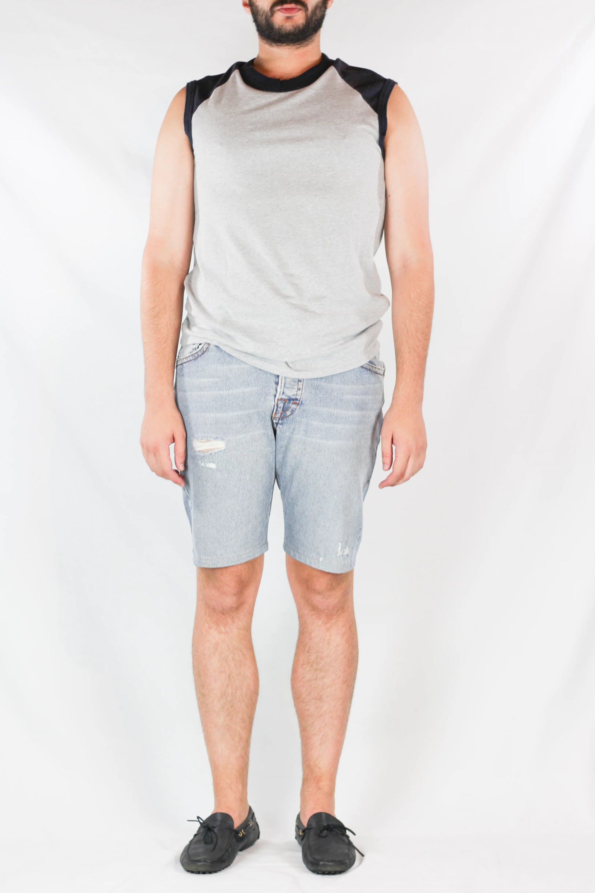 Light Wash Denim Bermuda Shorts