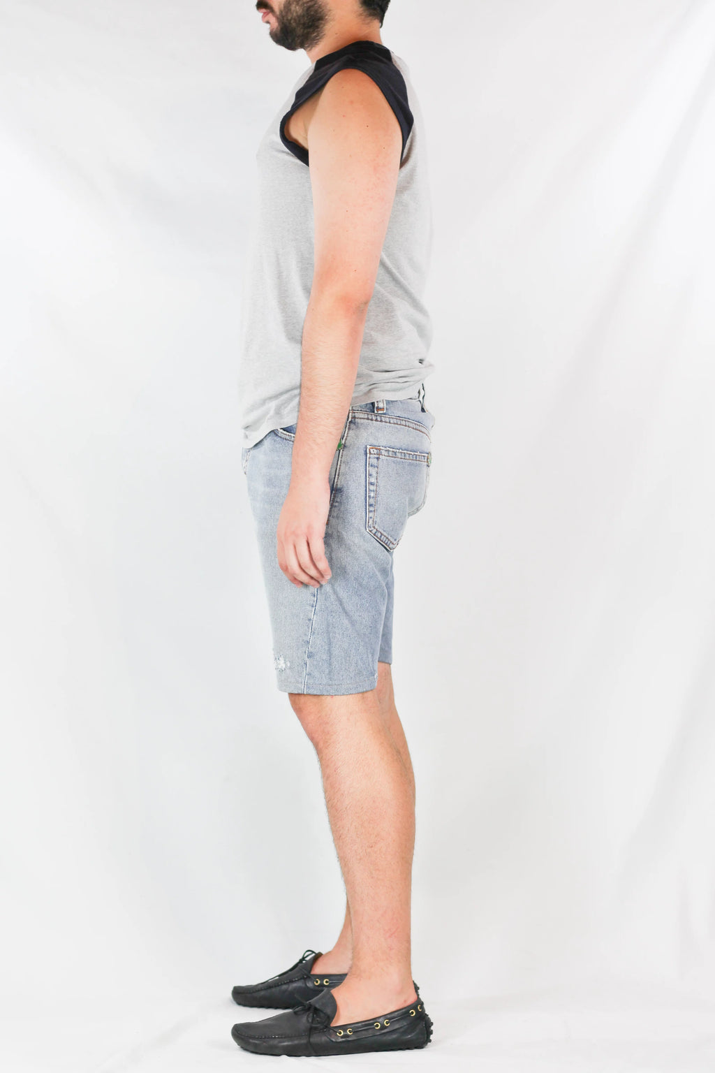 Light Wash Denim Bermuda Shorts