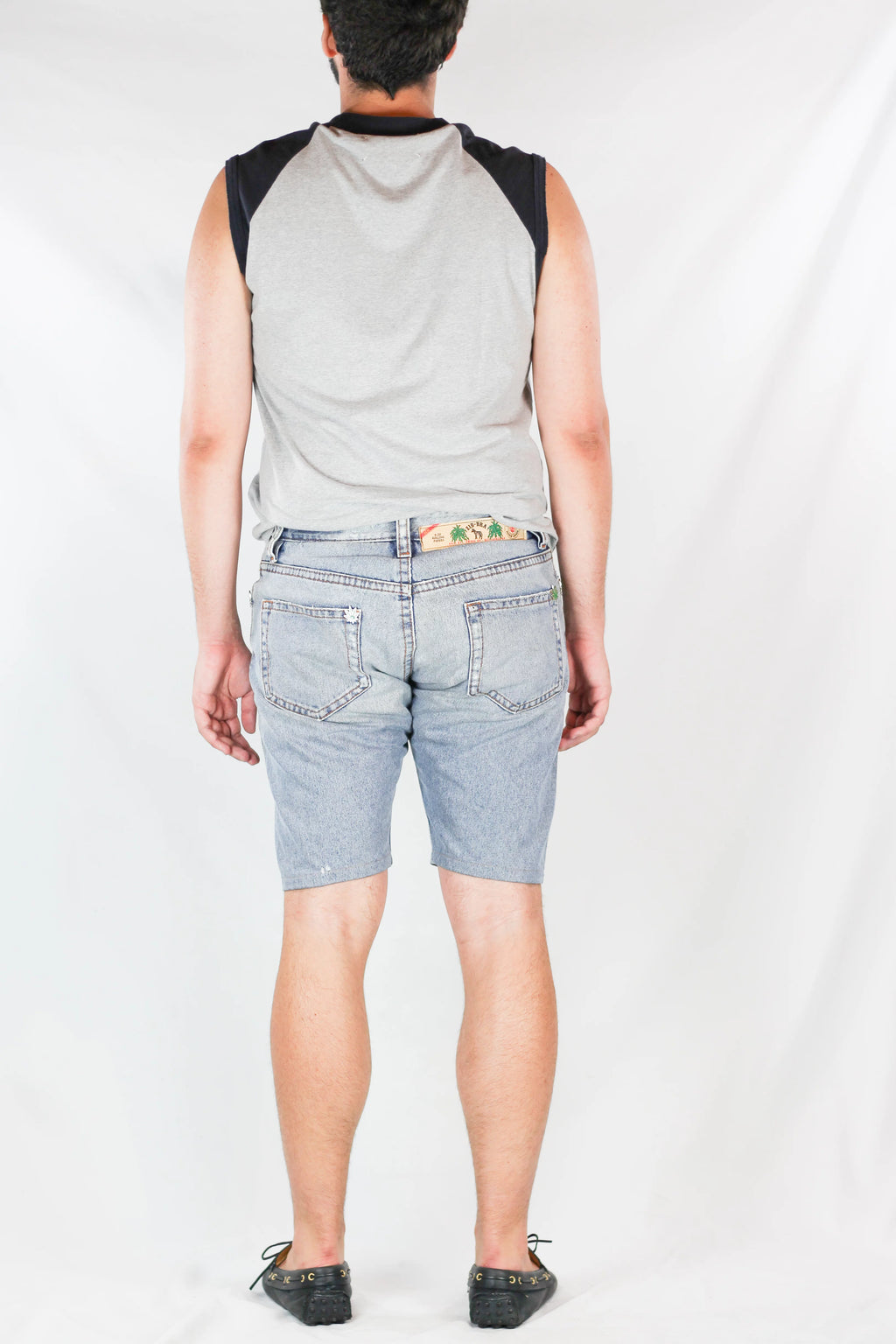 Light Wash Denim Bermuda Shorts
