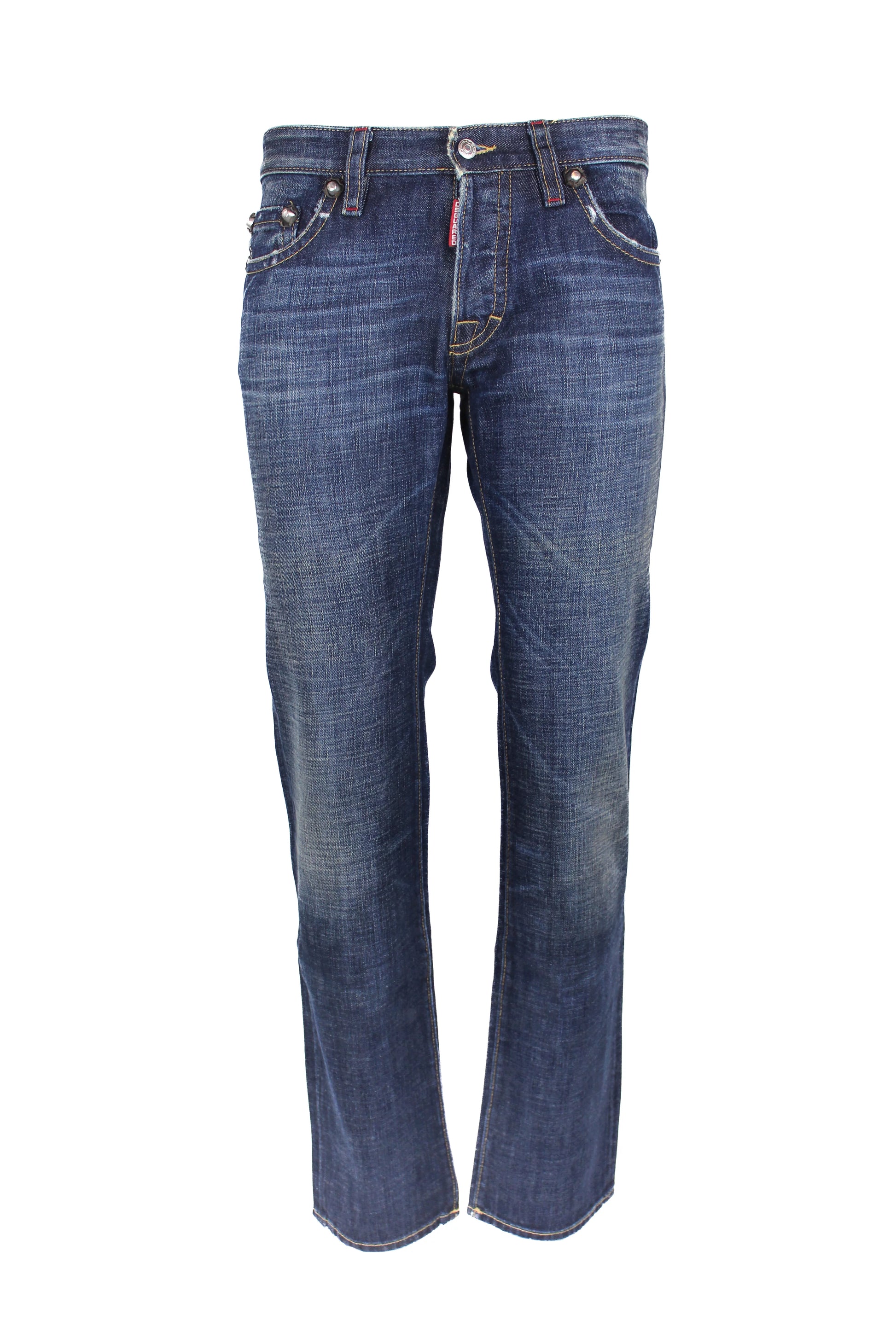 Maple Leaf Embroidered Dark Wash Jeans
