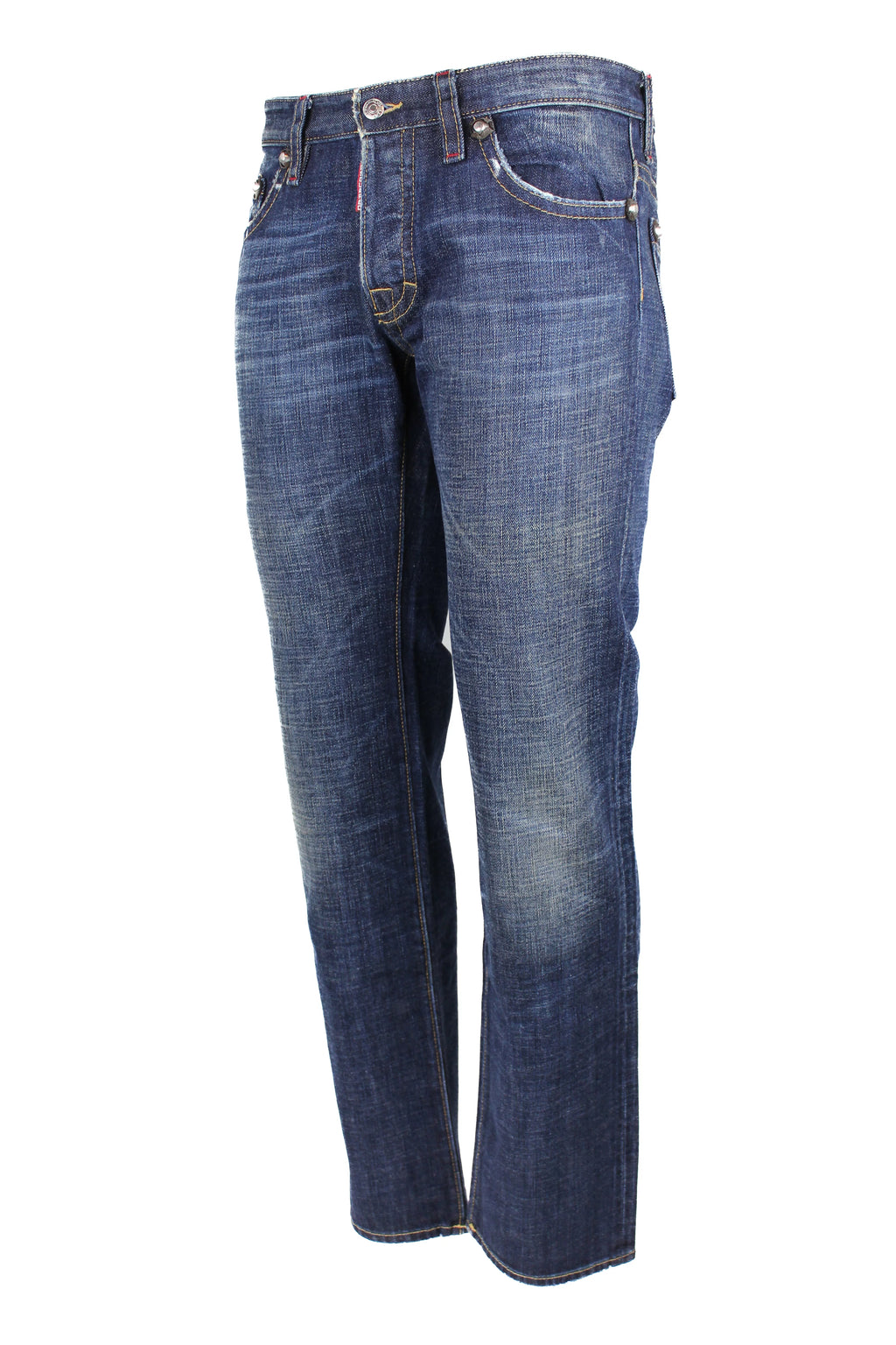 Maple Leaf Embroidered Dark Wash Jeans